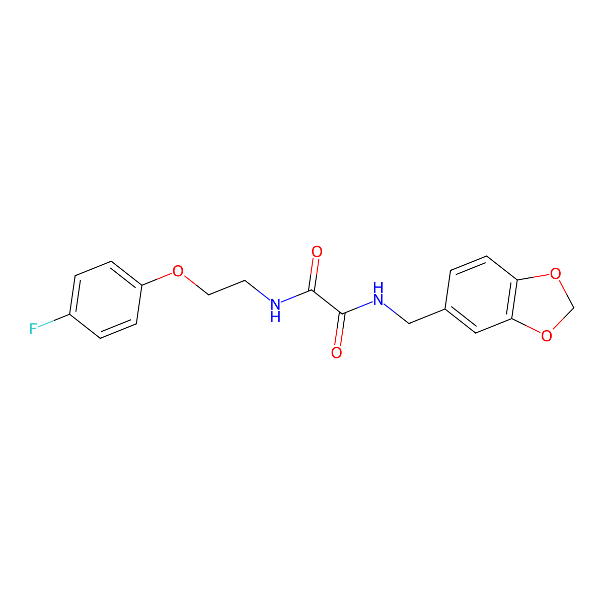 N1-(benzo[d][1,3]dioxol-5-ylmethyl)-N2-(2-(4-fluorophenoxy)ethyl)oxalamide molecular structure, CAS 1209440-01-6