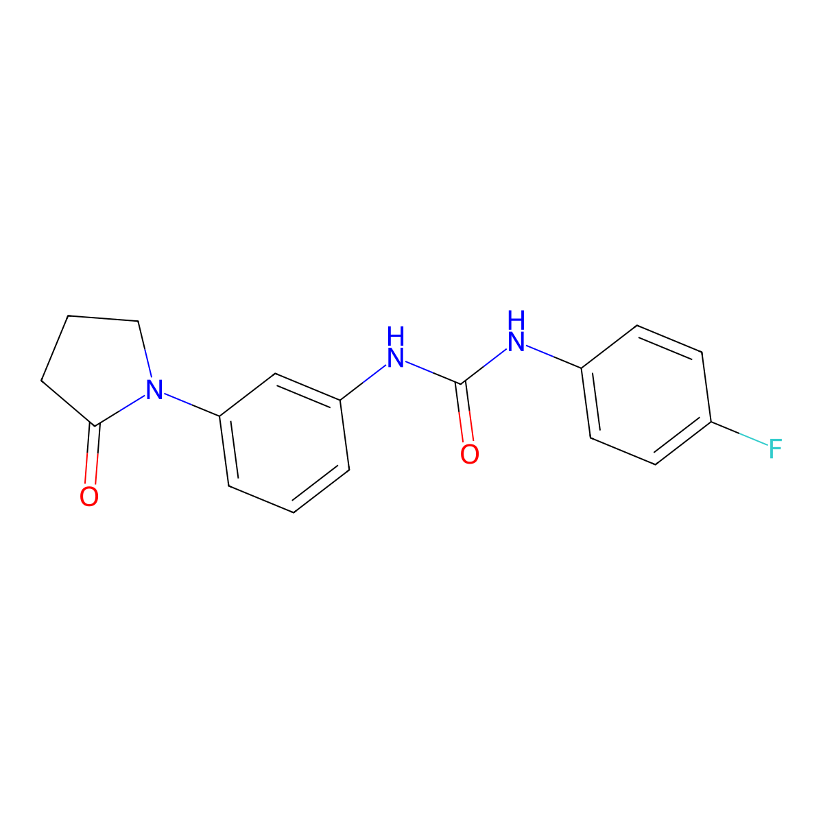 1-(4-Fluorophenyl)-3-[3-(2-oxopyrrolidin-1-yl)phenyl]urea molecular structure, CAS 1209443-48-0