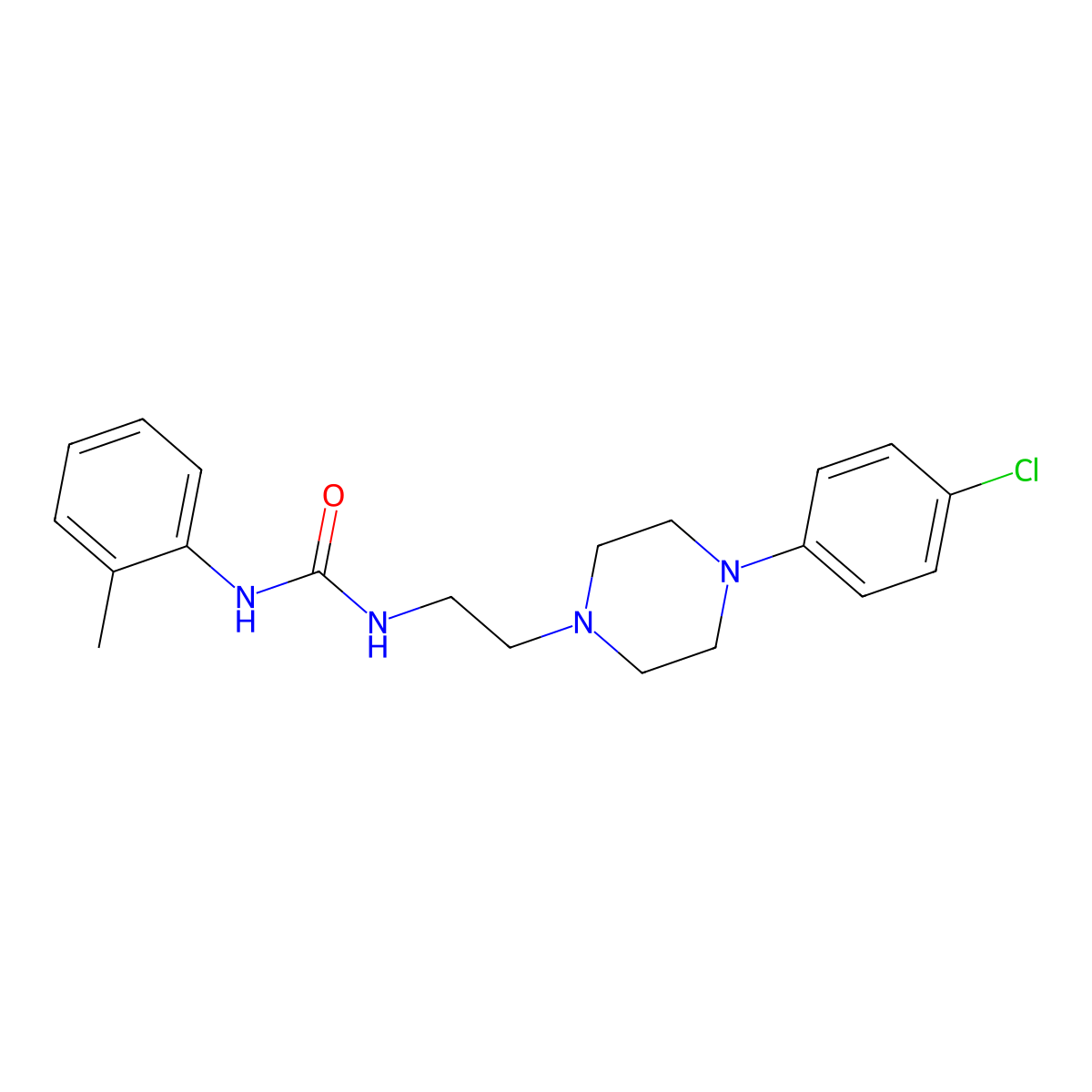1-(2-(4-(4-Chlorophenyl)piperazin-1-yl)ethyl)-3-(o-tolyl)urea molecular structure, CAS 1209446-96-7