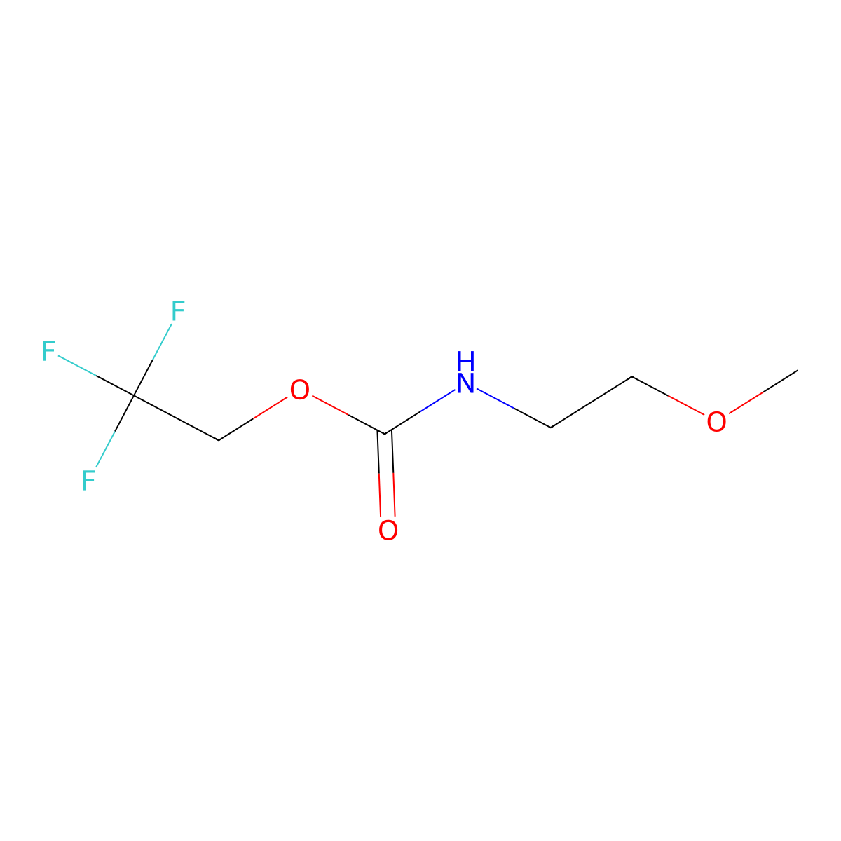 2,2,2-trifluoroethyl N-(2-methoxyethyl)carbamate molecular structure, CAS 1209447-22-2