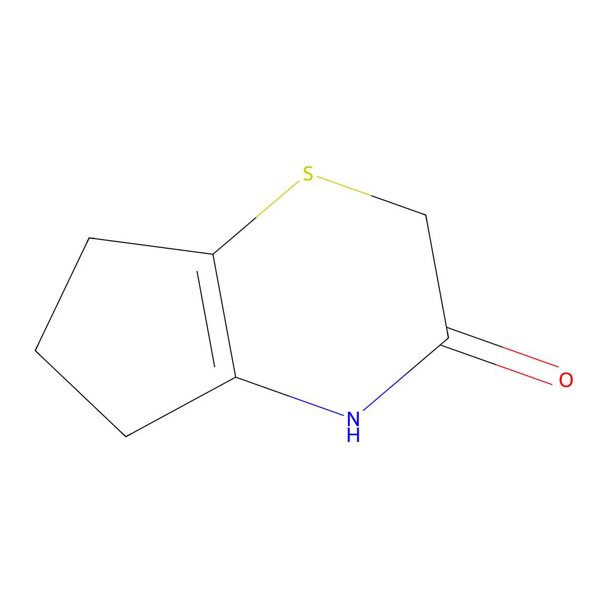 4,5,6,7-Tetrahydrocyclopenta[b][1,4]thiazin-3(2H)-one molecular structure, CAS 120945-07-5