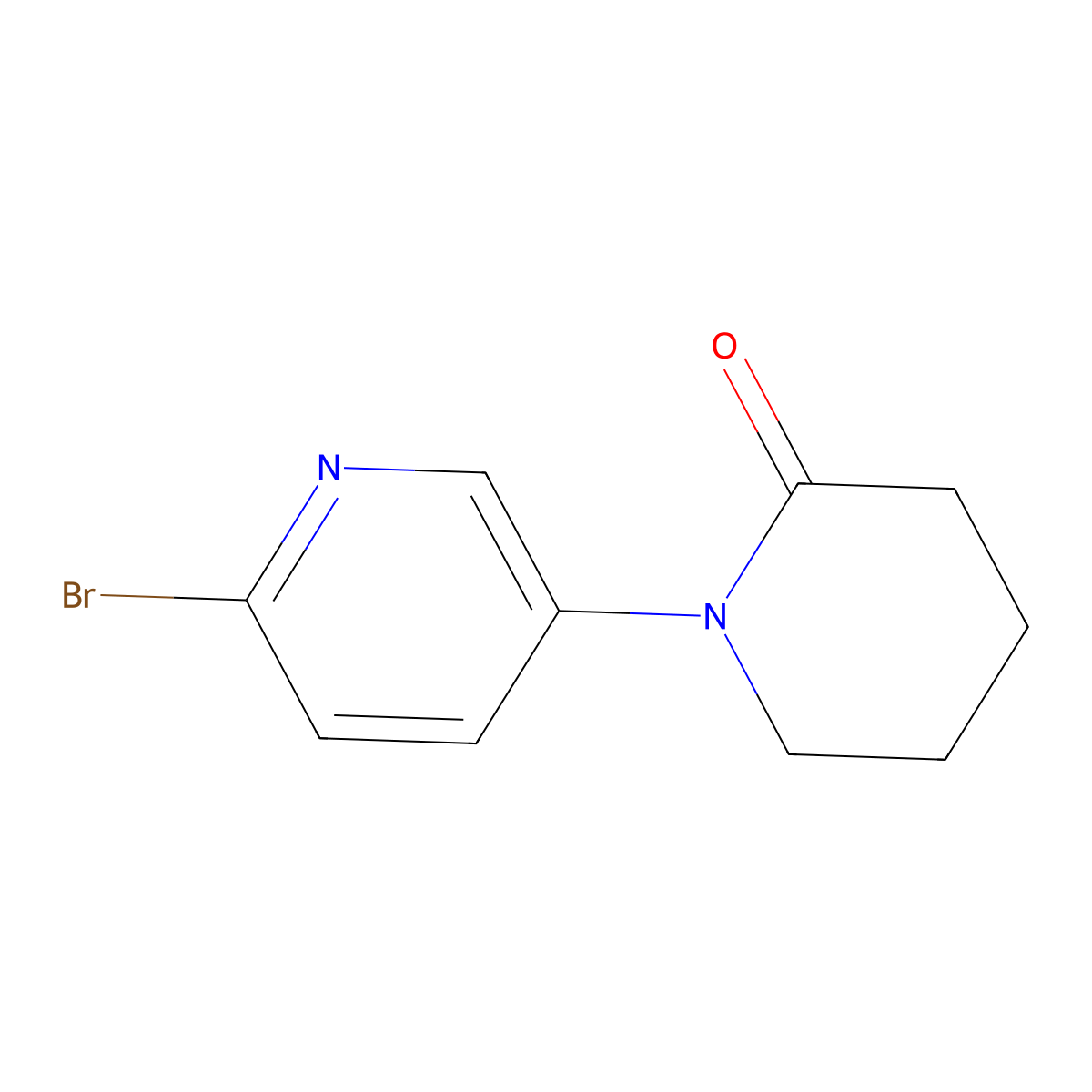 1-(6-Bromopyridin-3-YL)piperidin-2-one molecular structure, CAS 1209457-82-8