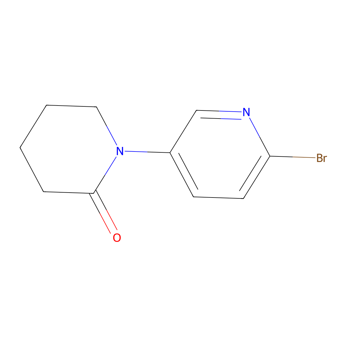 1-(6-Bromopyridin-3-YL)piperidin-2-one molecular structure, CAS 1209457-82-8