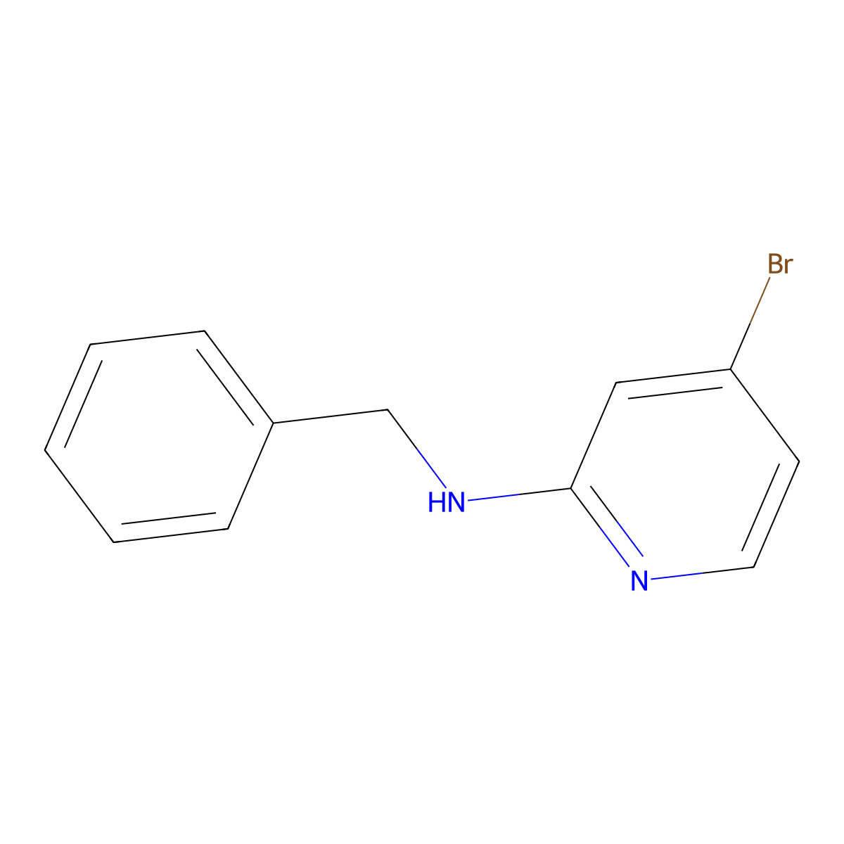 N-Benzyl-4-bromopyridin-2-amine molecular structure, CAS 1209457-90-8