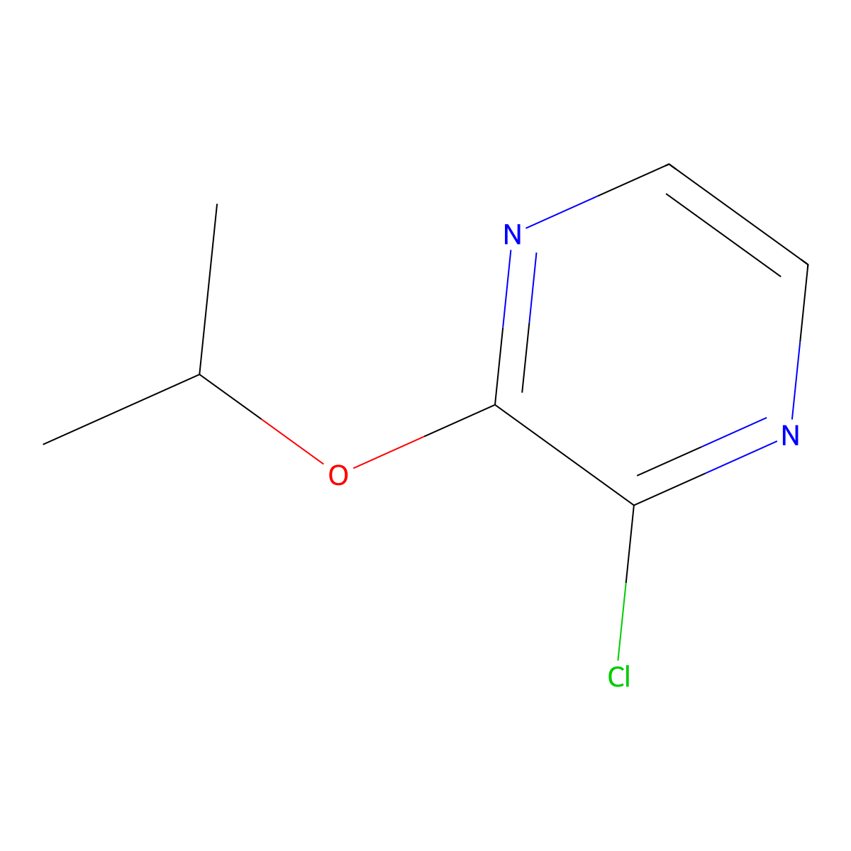 2-Chloro-3-(propan-2-yloxy)pyrazine molecular structure, CAS 1209457-92-0