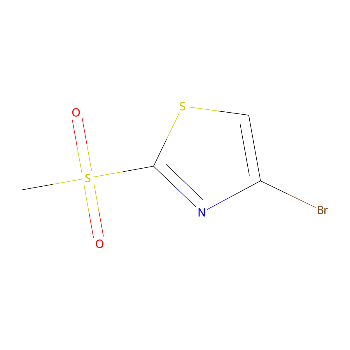 4-Bromo-2-(methylsulfonyl)thiazole molecular structure, CAS 1209457-93-1