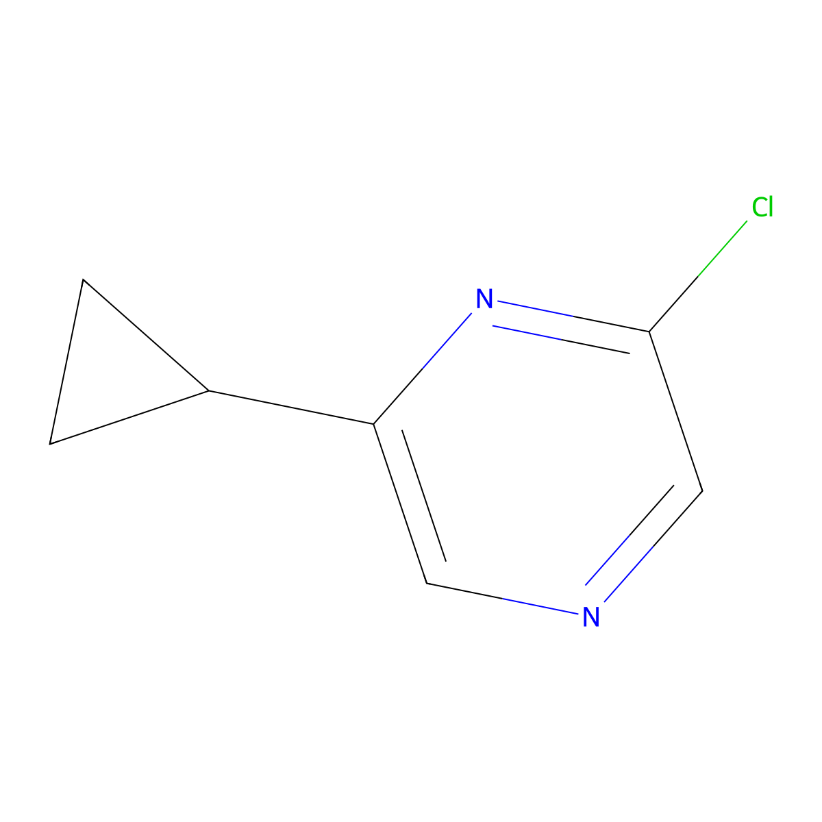 2-Chloro-6-cyclopropylpyrazine molecular structure, CAS 1209457-99-7