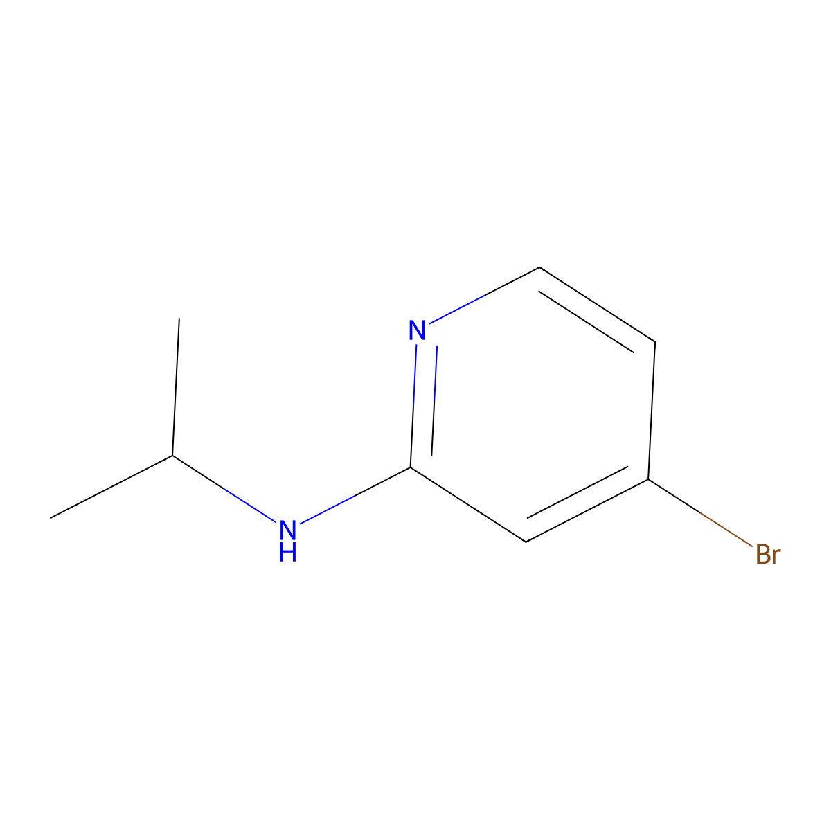 4-Bromo-N-isopropylpyridin-2-amine molecular structure, CAS 1209458-03-6
