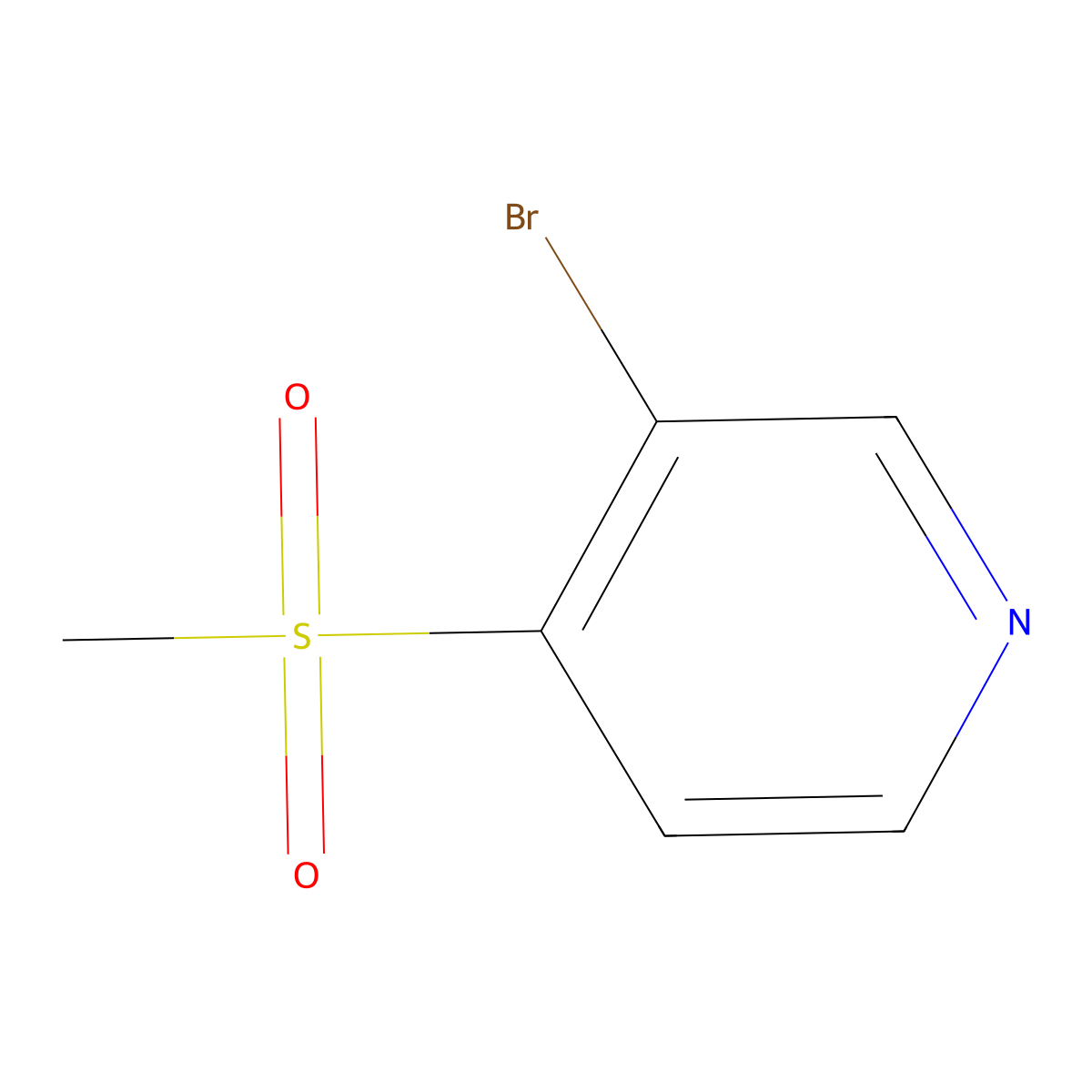 3-Bromo-4-(methylsulfonyl)pyridine molecular structure, CAS 1209458-05-8