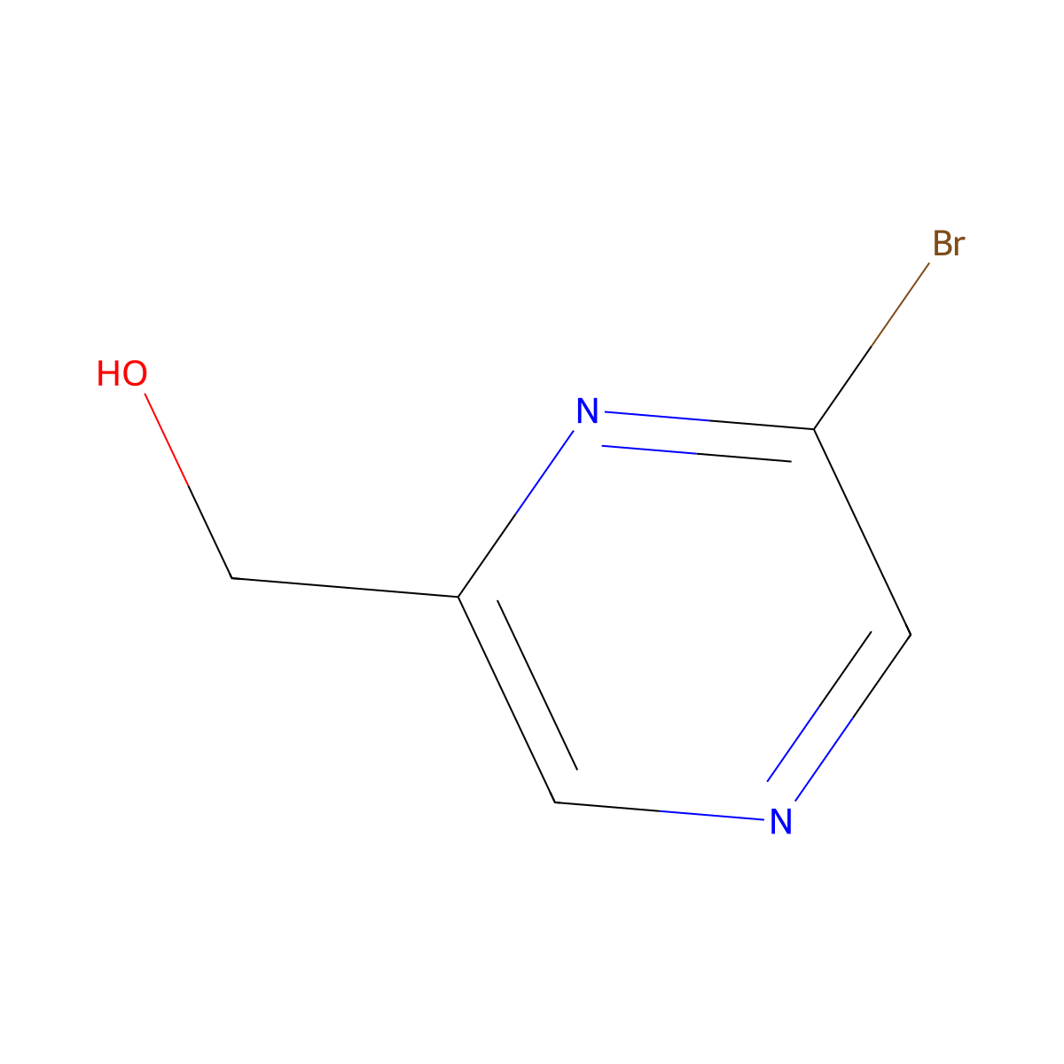 (6-Bromopyrazin-2-yl)methanol molecular structure, CAS 1209458-06-9