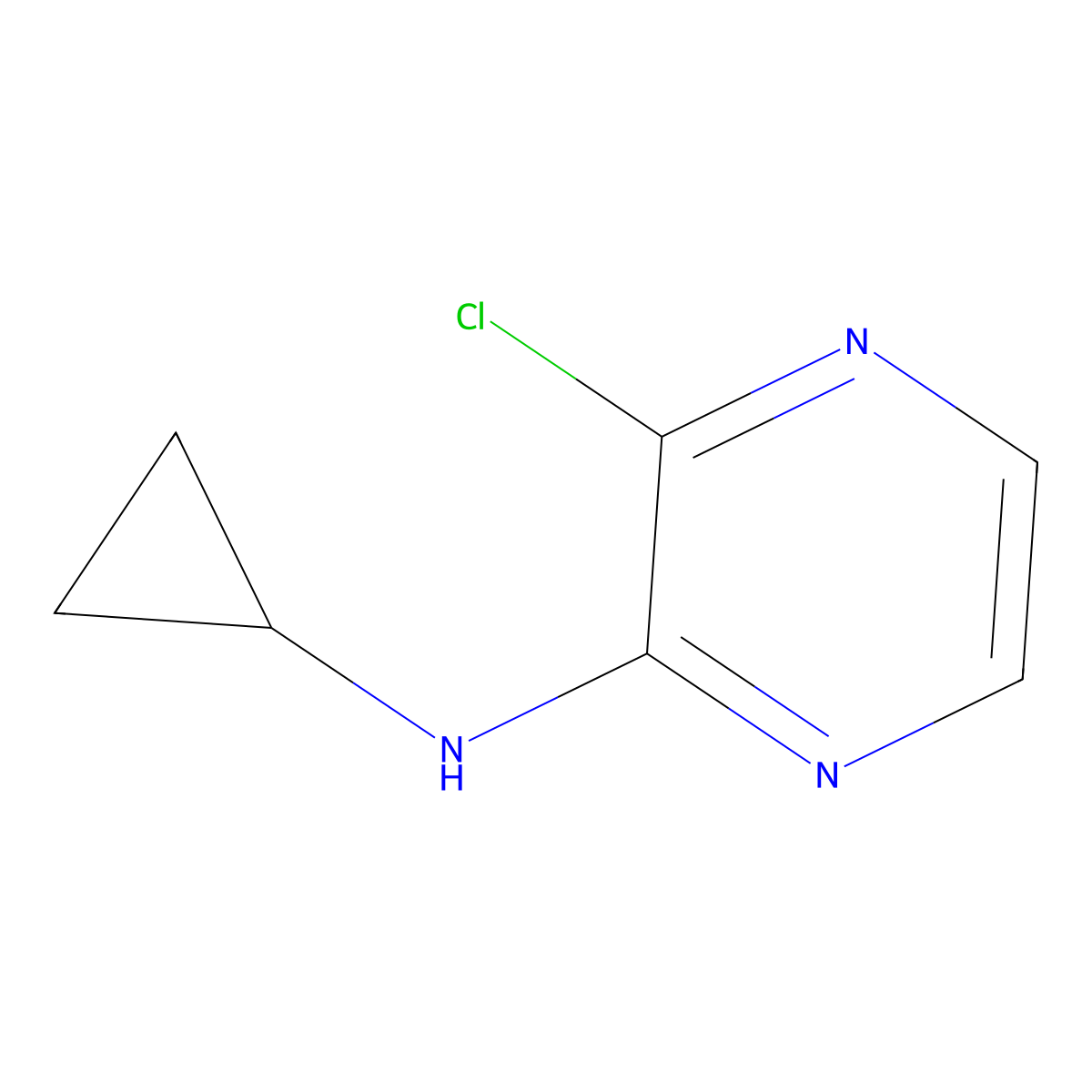 3-Chloro-N-cyclopropylpyrazin-2-amine molecular structure, CAS 1209458-10-5