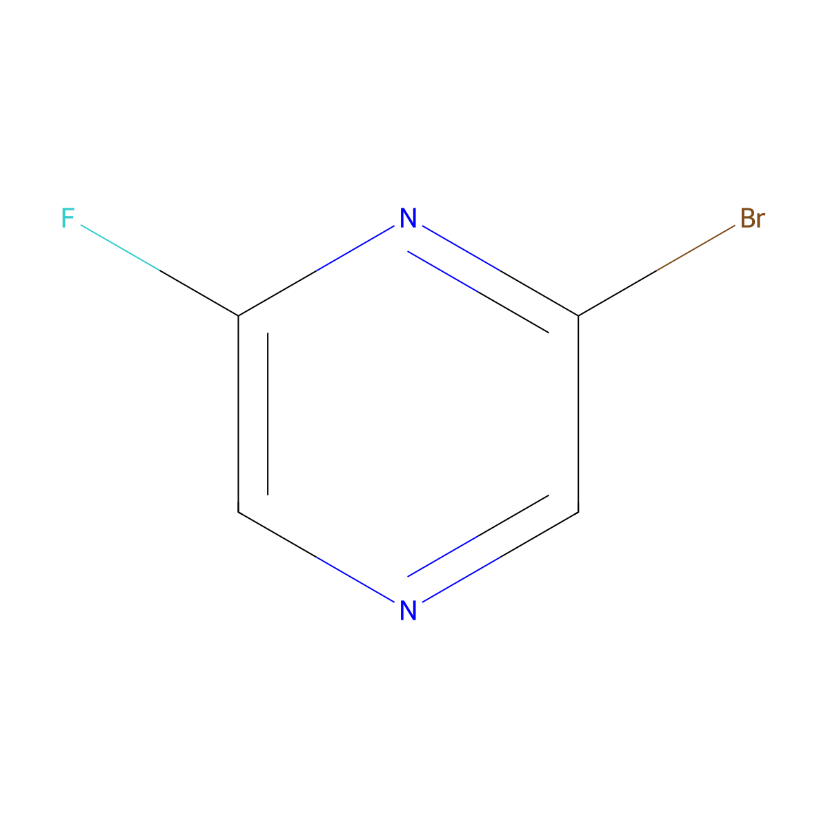 2-Bromo-6-fluoropyrazine molecular structure, CAS 1209458-12-7