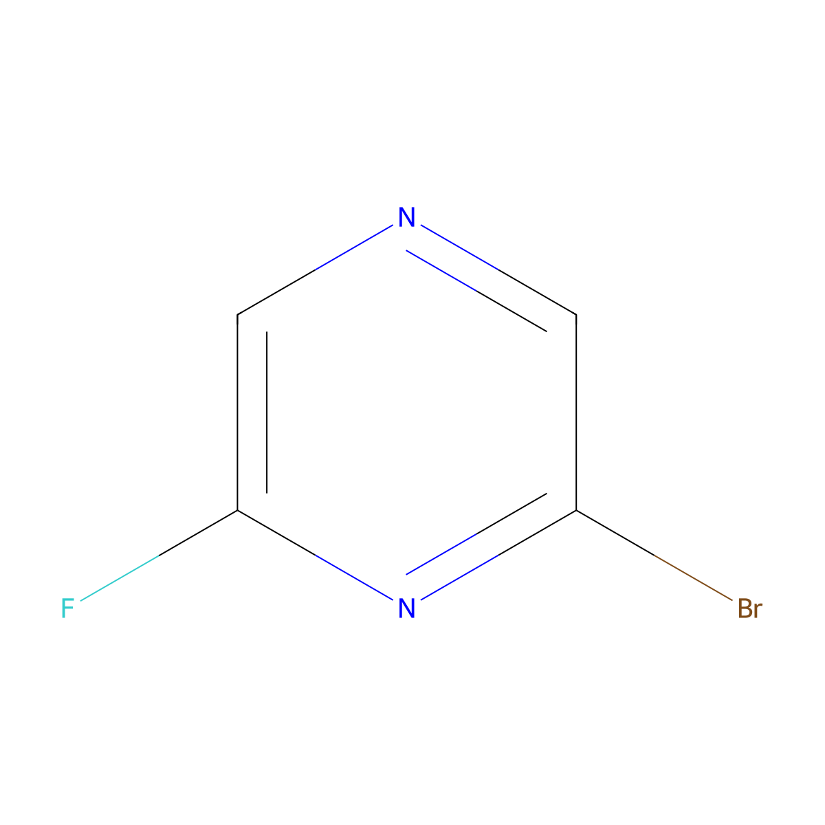 2-Bromo-6-fluoropyrazine molecular structure, CAS 1209458-12-7