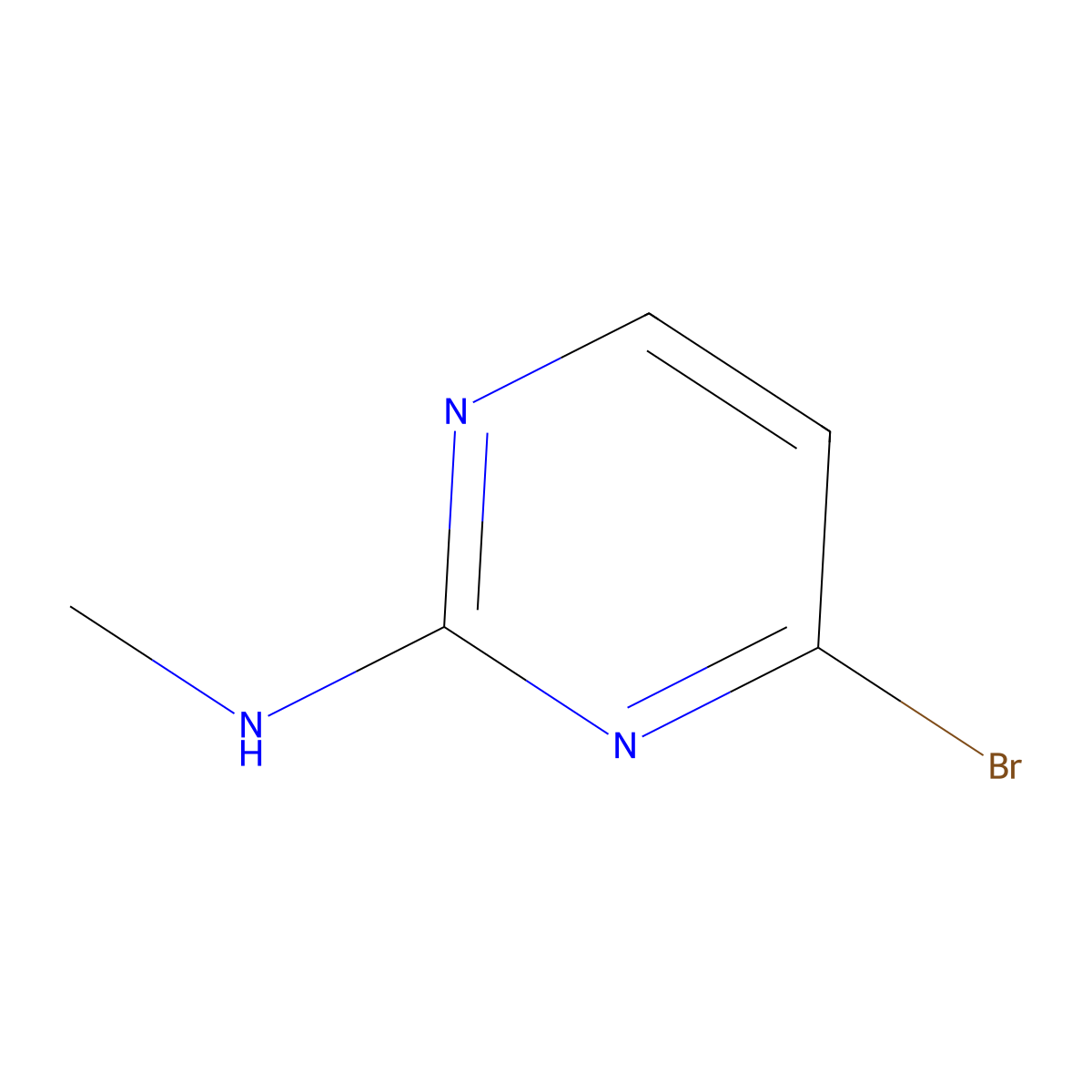 4-Bromo-N-methylpyrimidin-2-amine molecular structure, CAS 1209458-16-1