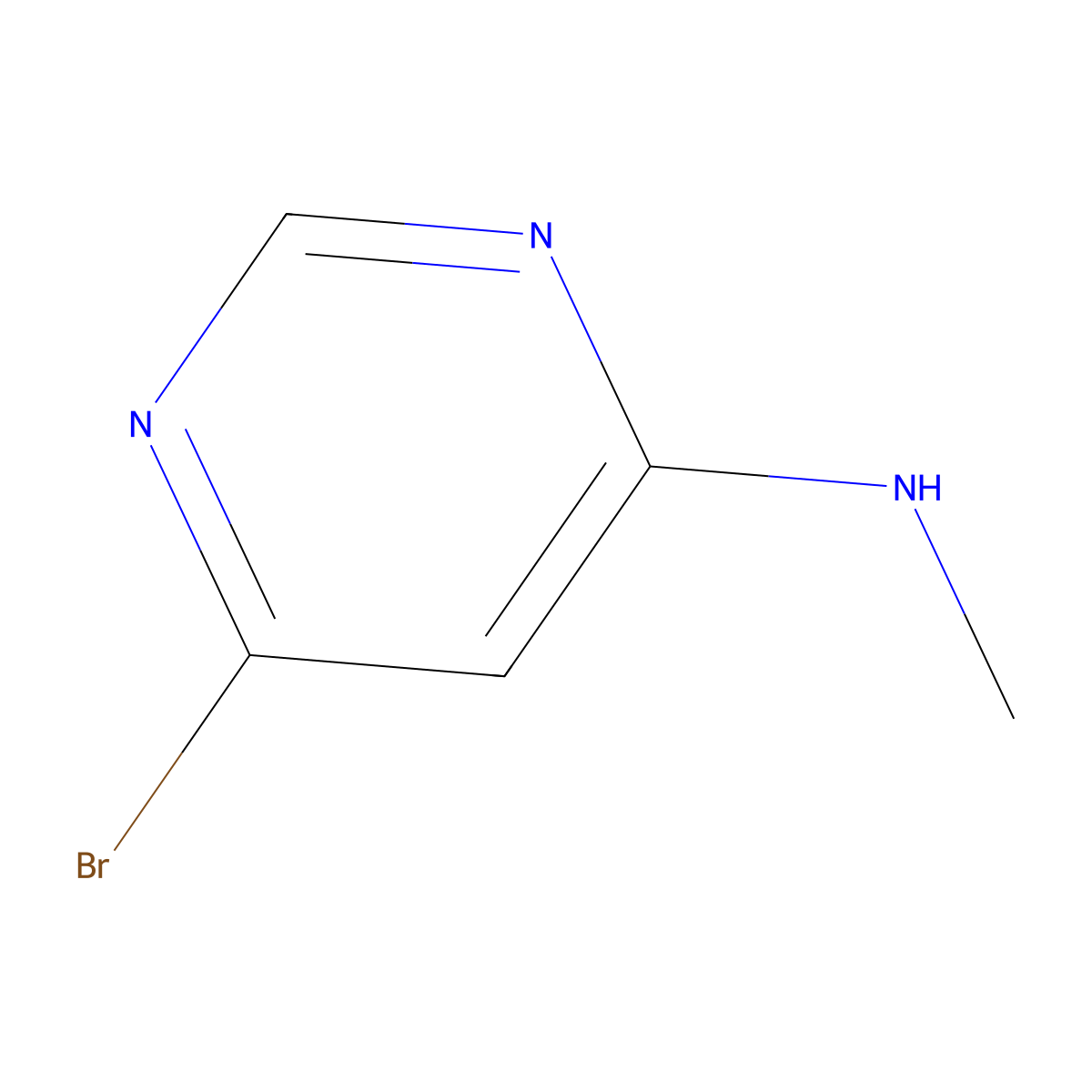 6-bromo-N-methylpyrimidin-4-amine molecular structure, CAS 1209458-21-8