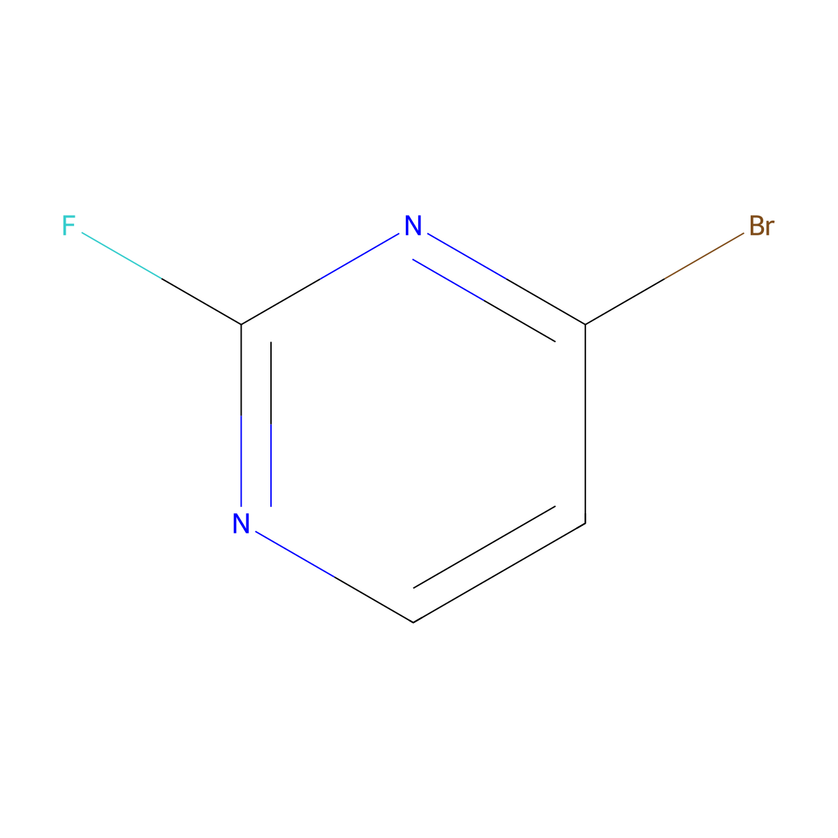 4-Bromo-2-fluoropyrimidine molecular structure, CAS 1209458-22-9
