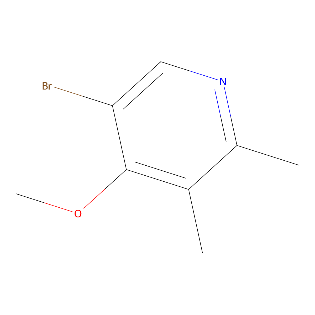 5-Bromo-4-methoxy-2,3-dimethylpyridine molecular structure, CAS 1209458-25-2