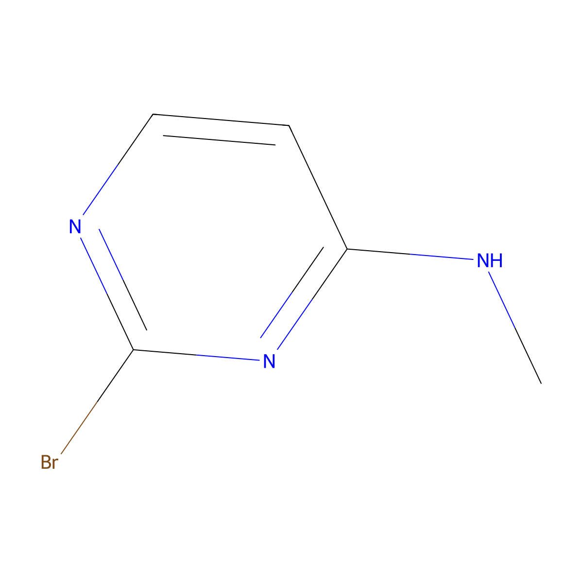 2-Bromo-N-methylpyrimidin-4-amine molecular structure, CAS 1209458-26-3