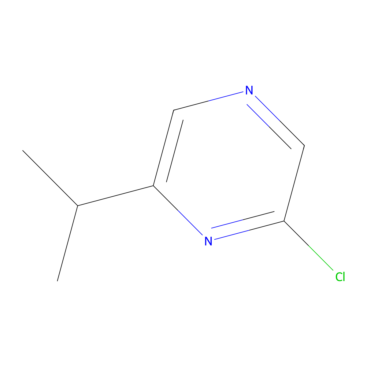 Pyrazine, 2-chloro-6-(1-methylethyl)- molecular structure, CAS 1209458-27-4