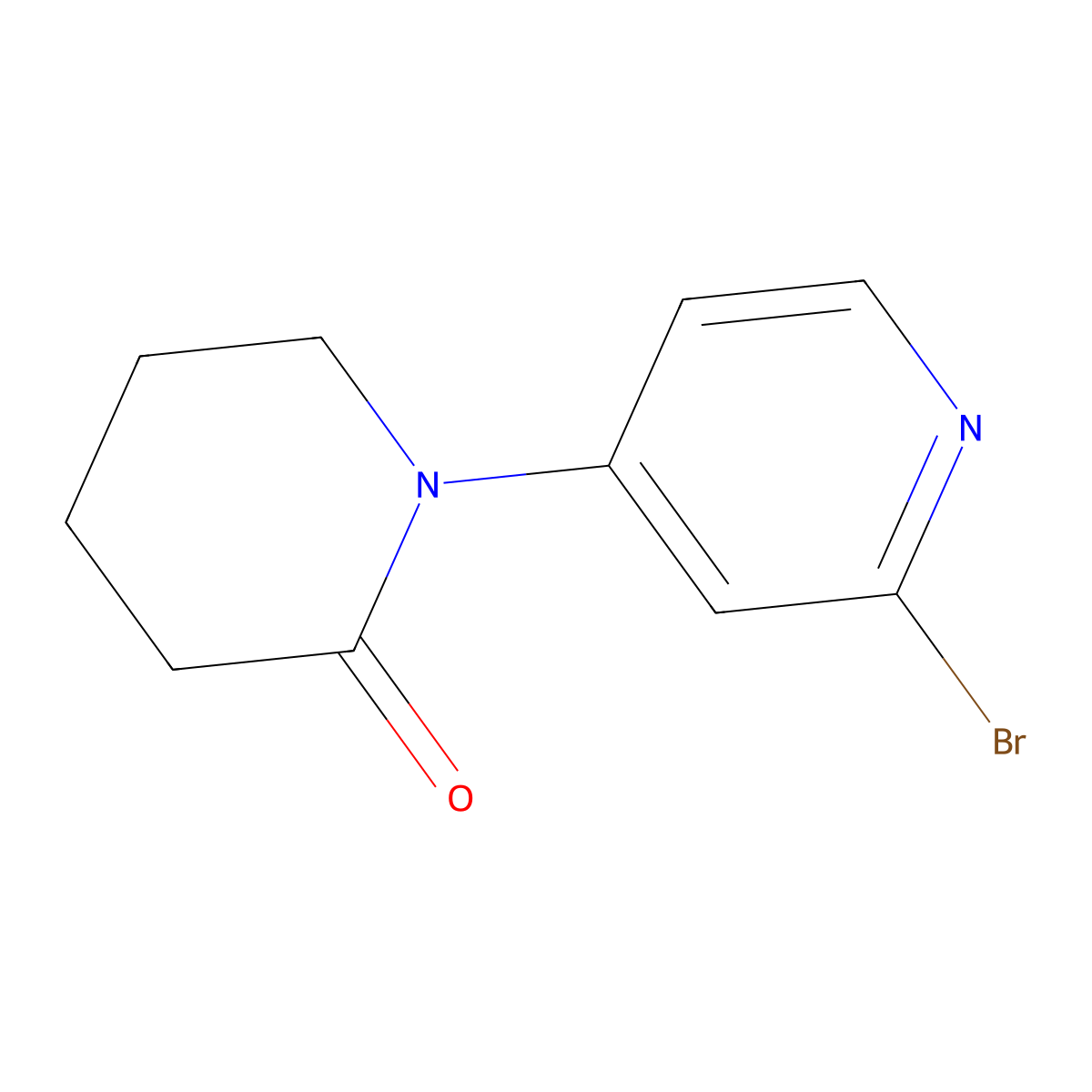 1-(2-Bromopyridin-4-YL)piperidin-2-one molecular structure, CAS 1209458-39-8