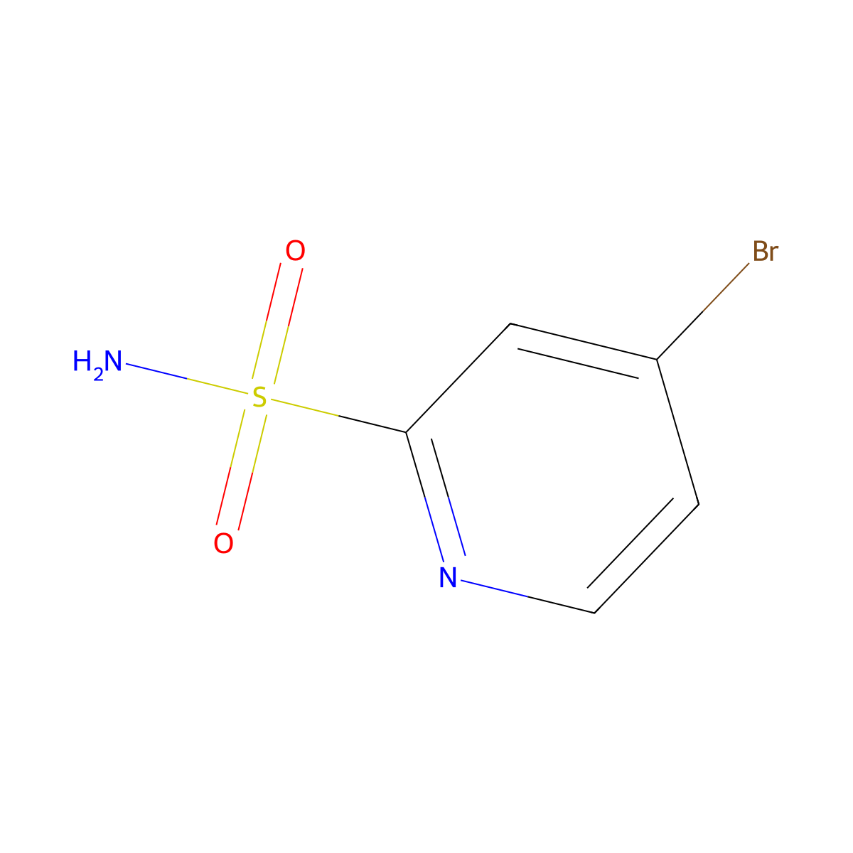 4-Bromopyridine-2-sulfonamide molecular structure, CAS 1209458-42-3
