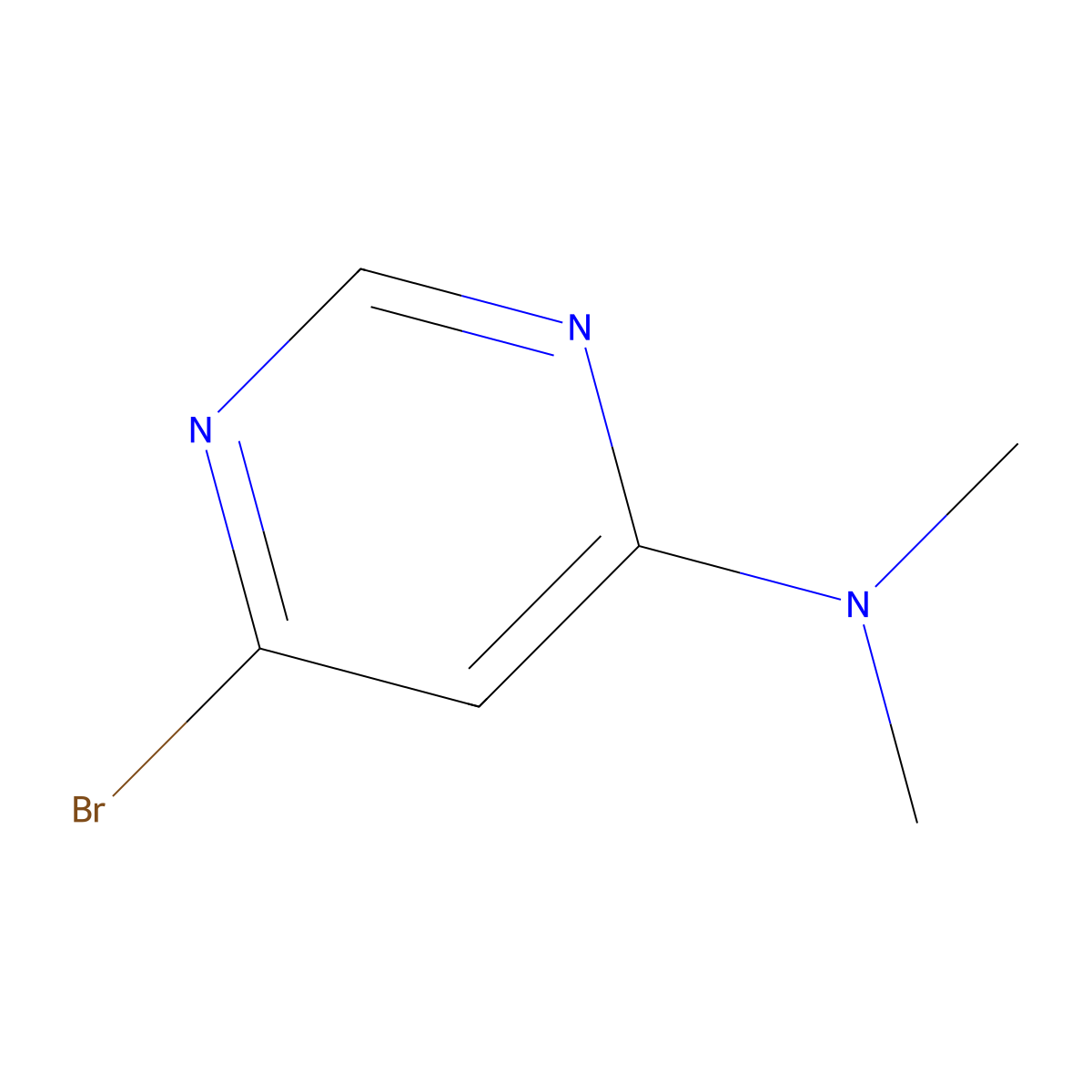 6-Bromo-N,N-dimethylpyrimidin-4-amine molecular structure, CAS 1209458-53-6
