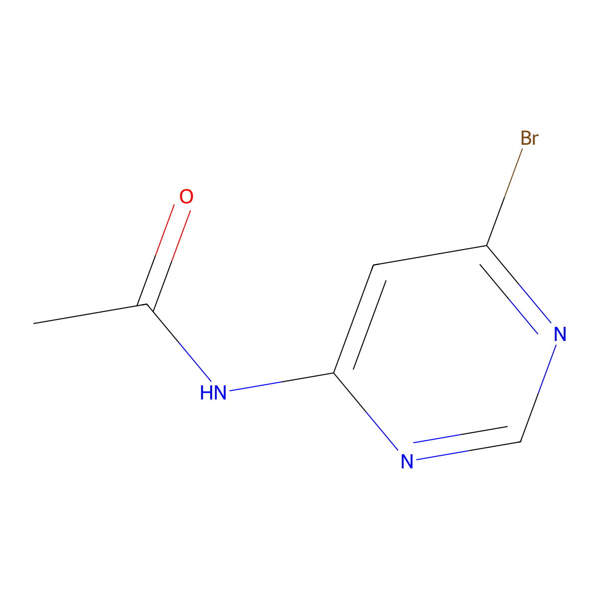N-(6-Bromopyrimidin-4-YL)acetamide molecular structure, CAS 1209458-58-1