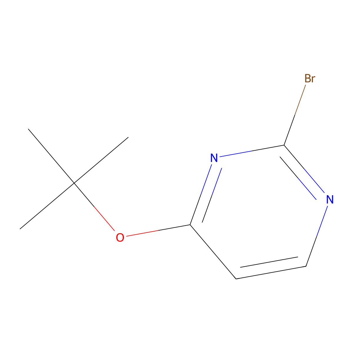 2-Bromo-4-(tert-butoxy)pyrimidine molecular structure, CAS 1209458-60-5