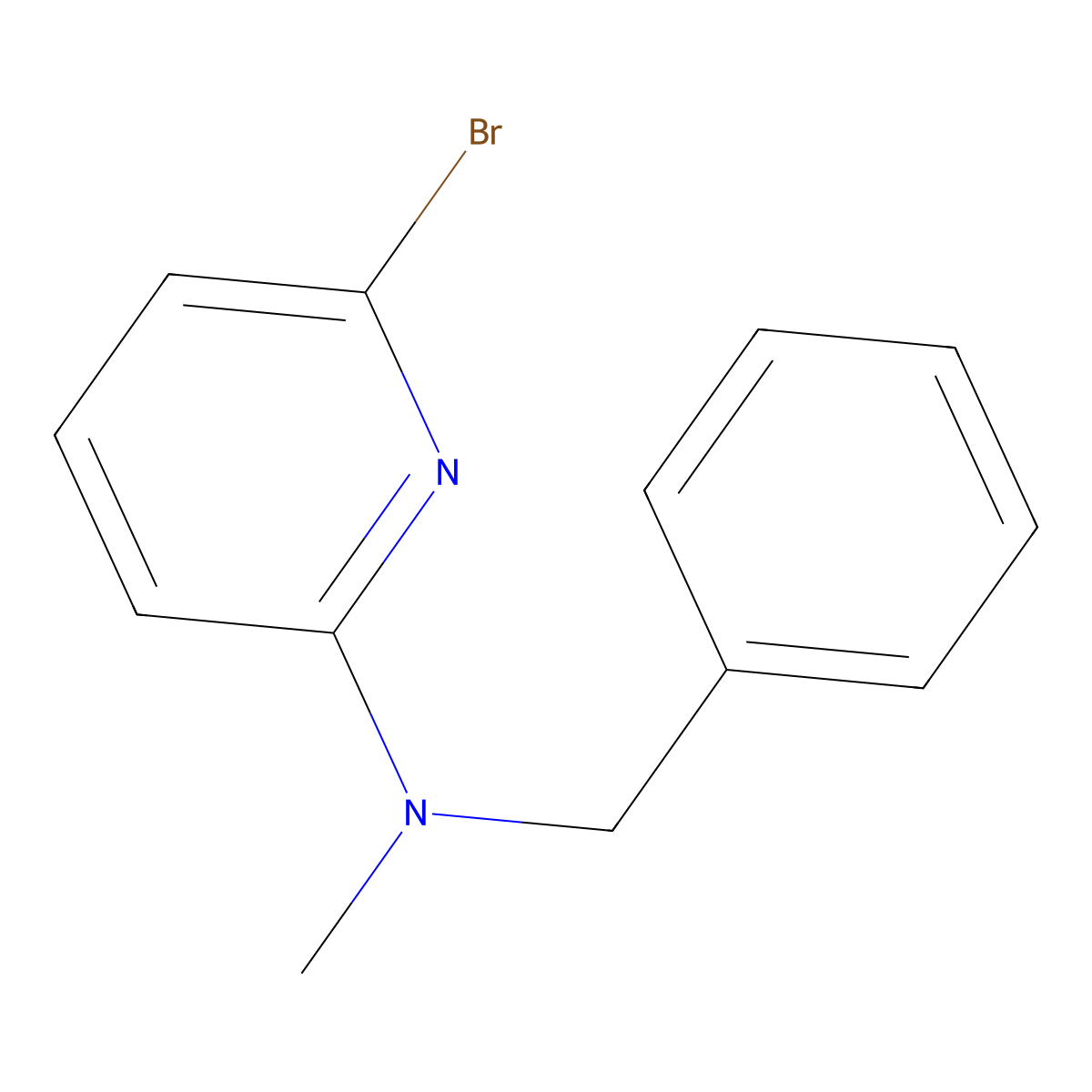 N-Benzyl-6-bromo-N-methylpyridin-2-amine molecular structure, CAS 1209458-62-7