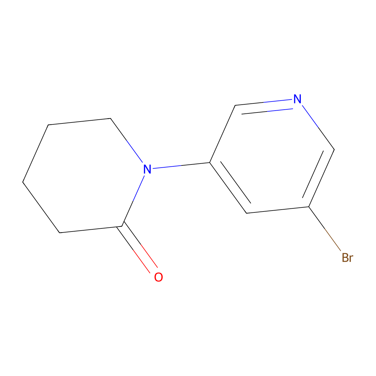1-(5-Bromopyridin-3-YL)piperidin-2-one molecular structure, CAS 1209458-64-9