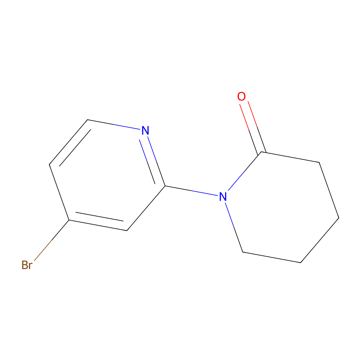 1-(4-Bromopyridin-2-YL)piperidin-2-one molecular structure, CAS 1209458-67-2