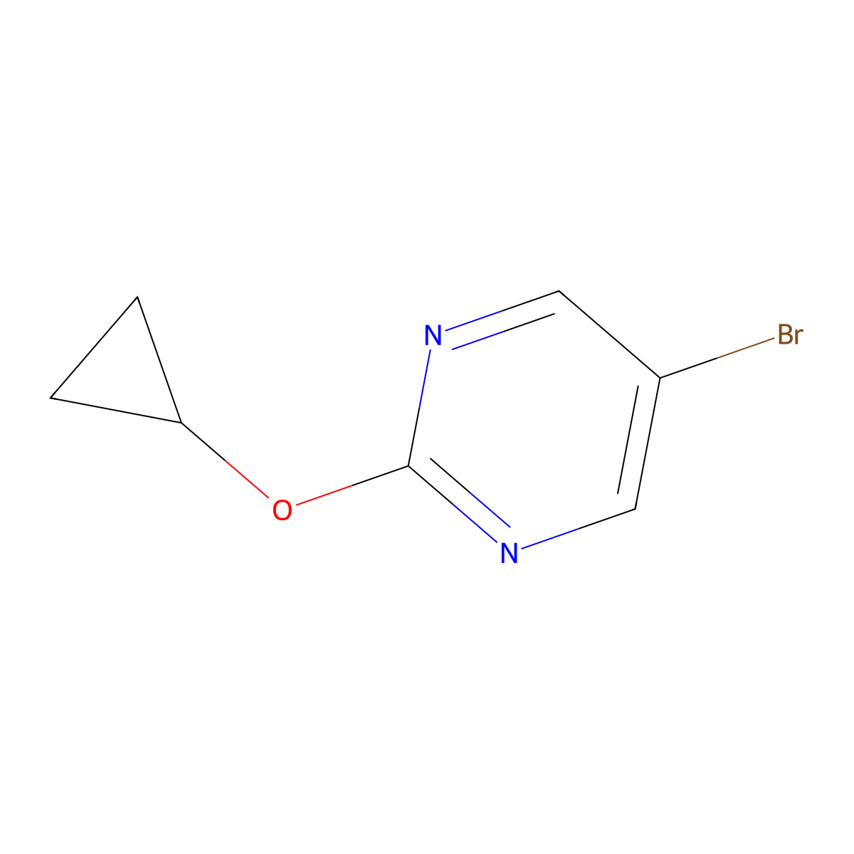 5-Bromo-2-cyclopropoxypyrimidine molecular structure, CAS 1209458-76-3