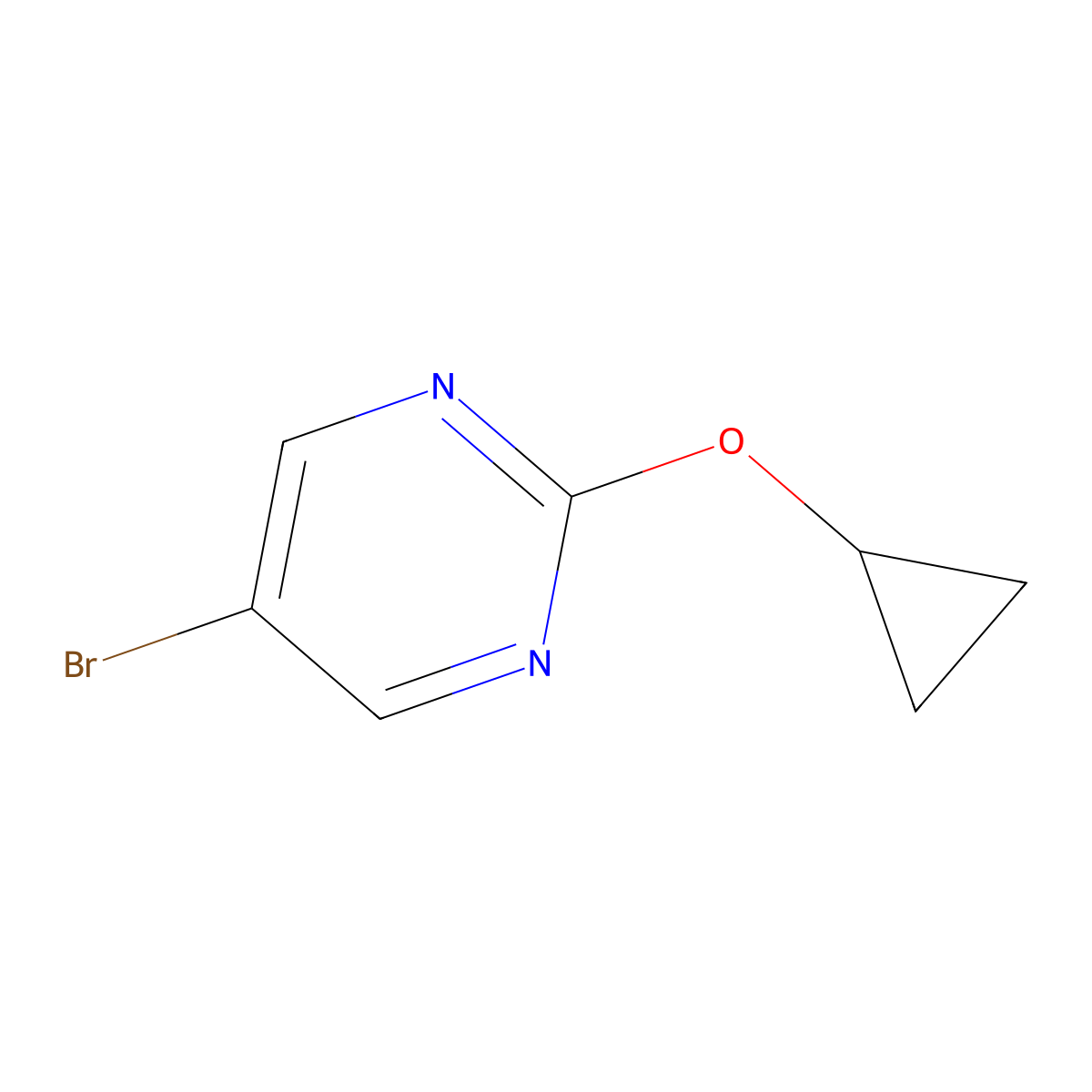 5-Bromo-2-cyclopropoxypyrimidine molecular structure, CAS 1209458-76-3
