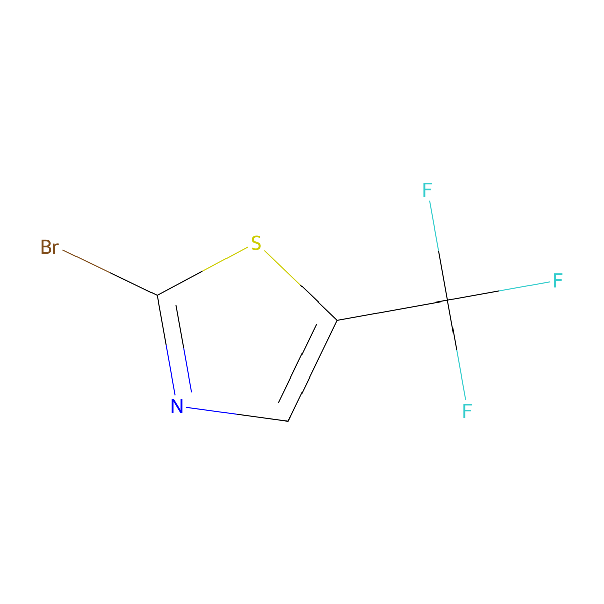 2-Bromo-5-(trifluoromethyl)-1,3-thiazole molecular structure, CAS 1209458-80-9