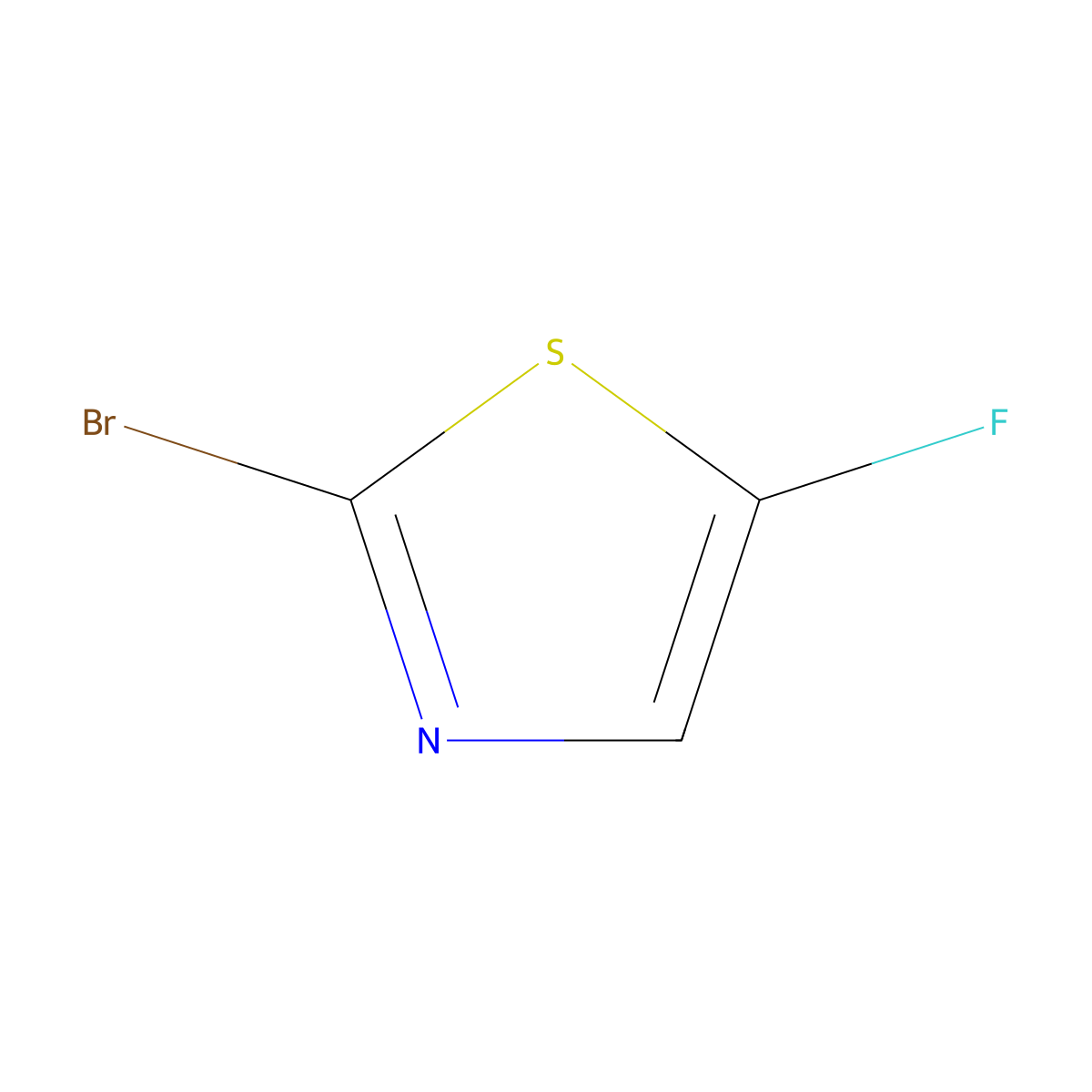 2-Bromo-5-fluoro-1,3-thiazole molecular structure, CAS 1209458-83-2