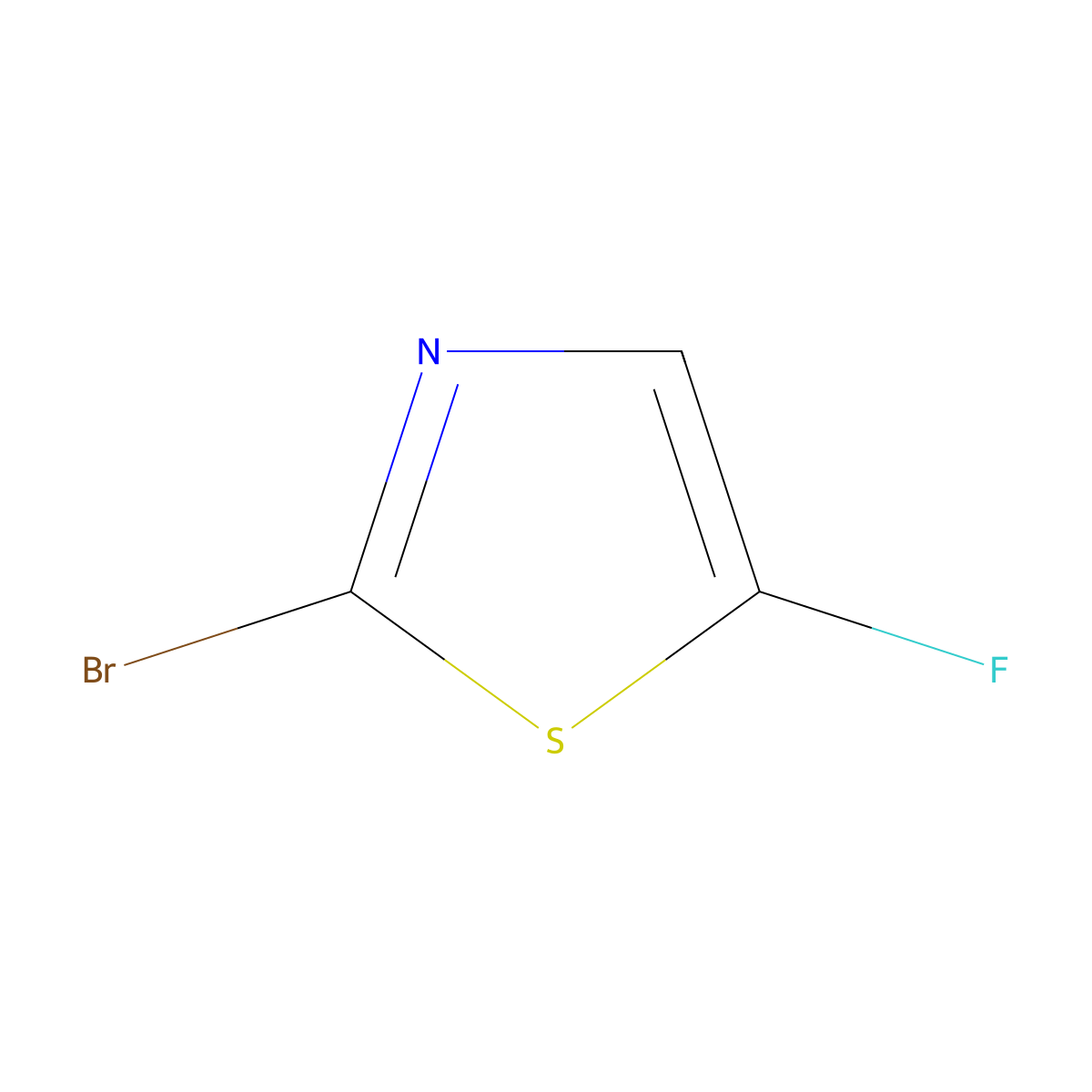 2-Bromo-5-fluoro-1,3-thiazole molecular structure, CAS 1209458-83-2