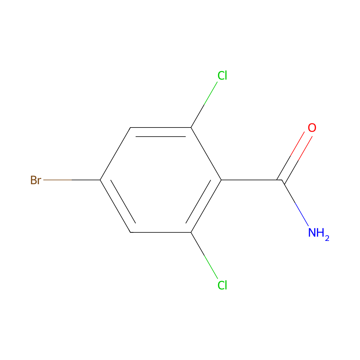 4-Bromo-2,6-dichlorobenzamide molecular structure, CAS 1209458-87-6