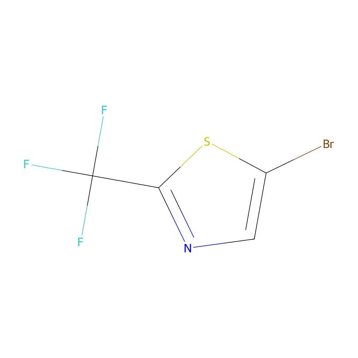 5-Bromo-2-(trifluoromethyl)-1,3-thiazole molecular structure, CAS 1209458-88-7