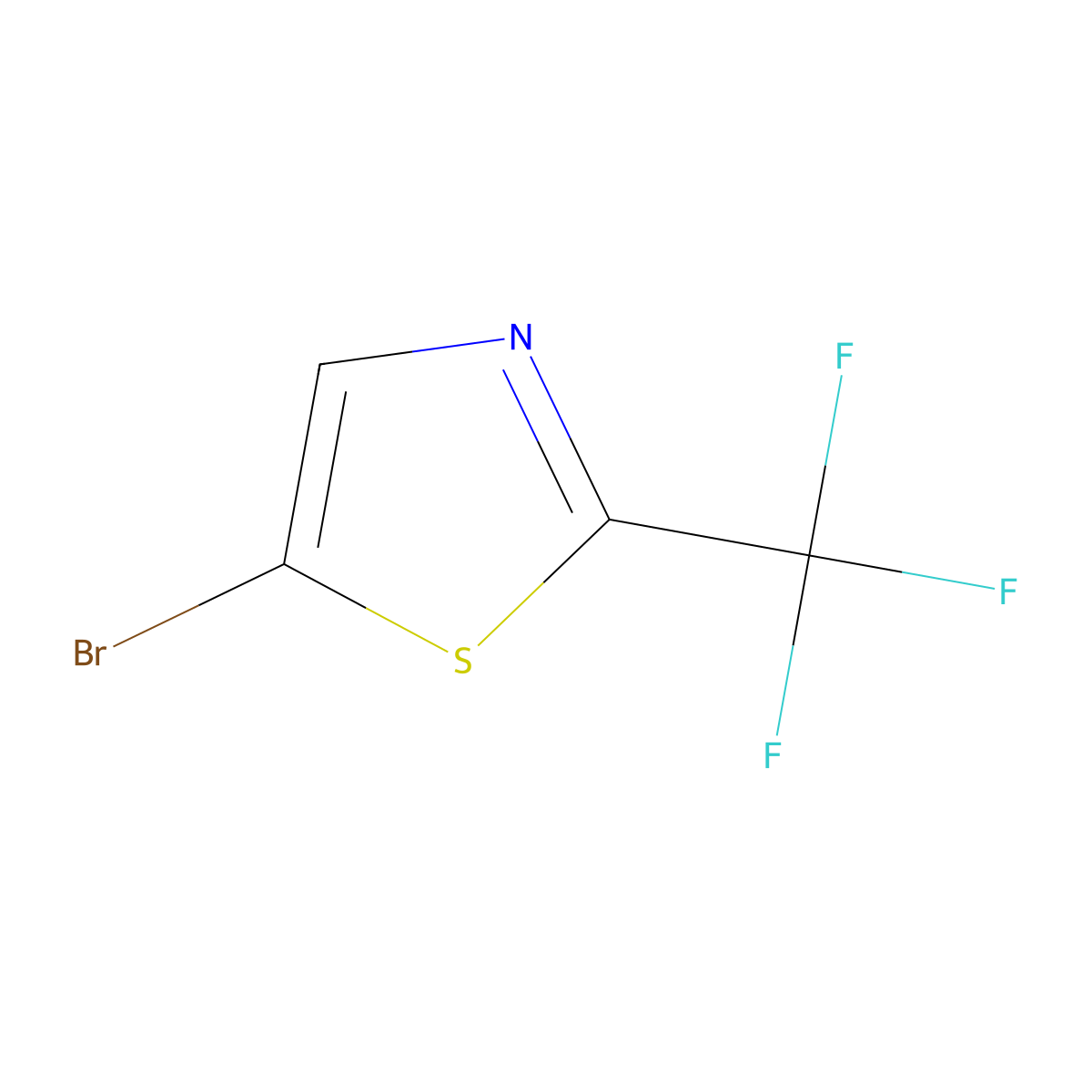 5-Bromo-2-(trifluoromethyl)-1,3-thiazole molecular structure, CAS 1209458-88-7