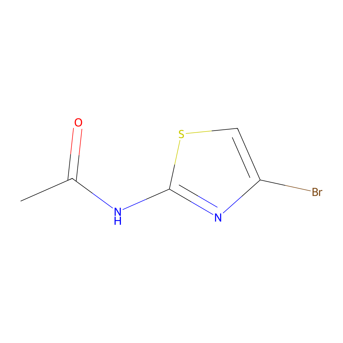 N-(4-bromothiazol-2-yl)acetamide molecular structure, CAS 1209458-92-3