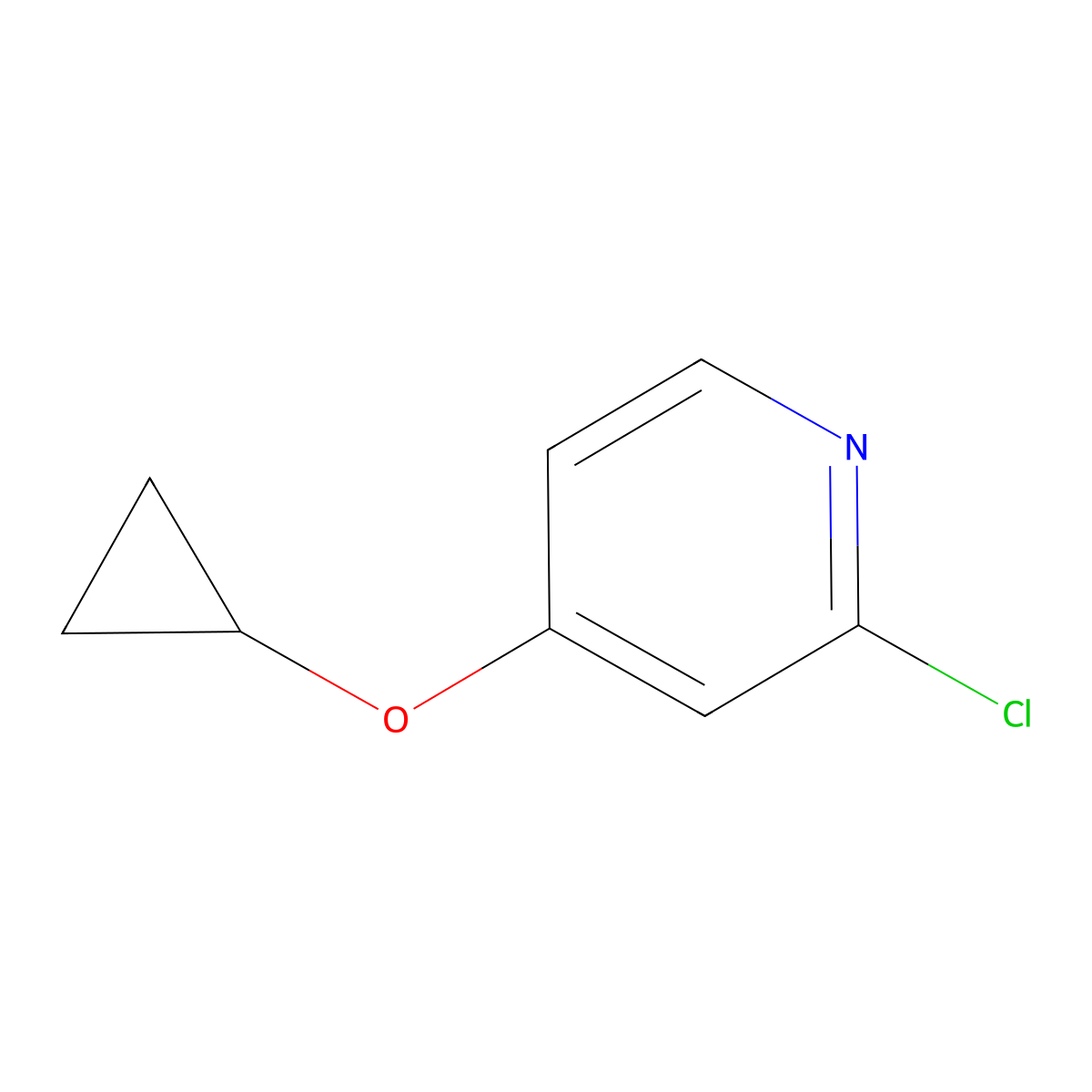 2-Chloro-4-cyclopropoxypyridine molecular structure, CAS 1209458-93-4