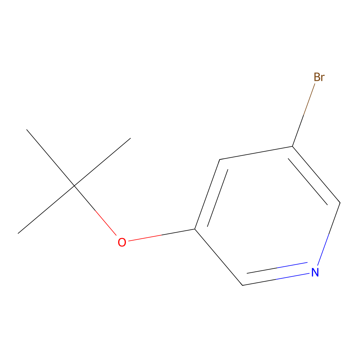 3-Bromo-5-tert-butoxypyridine molecular structure, CAS 1209458-95-6