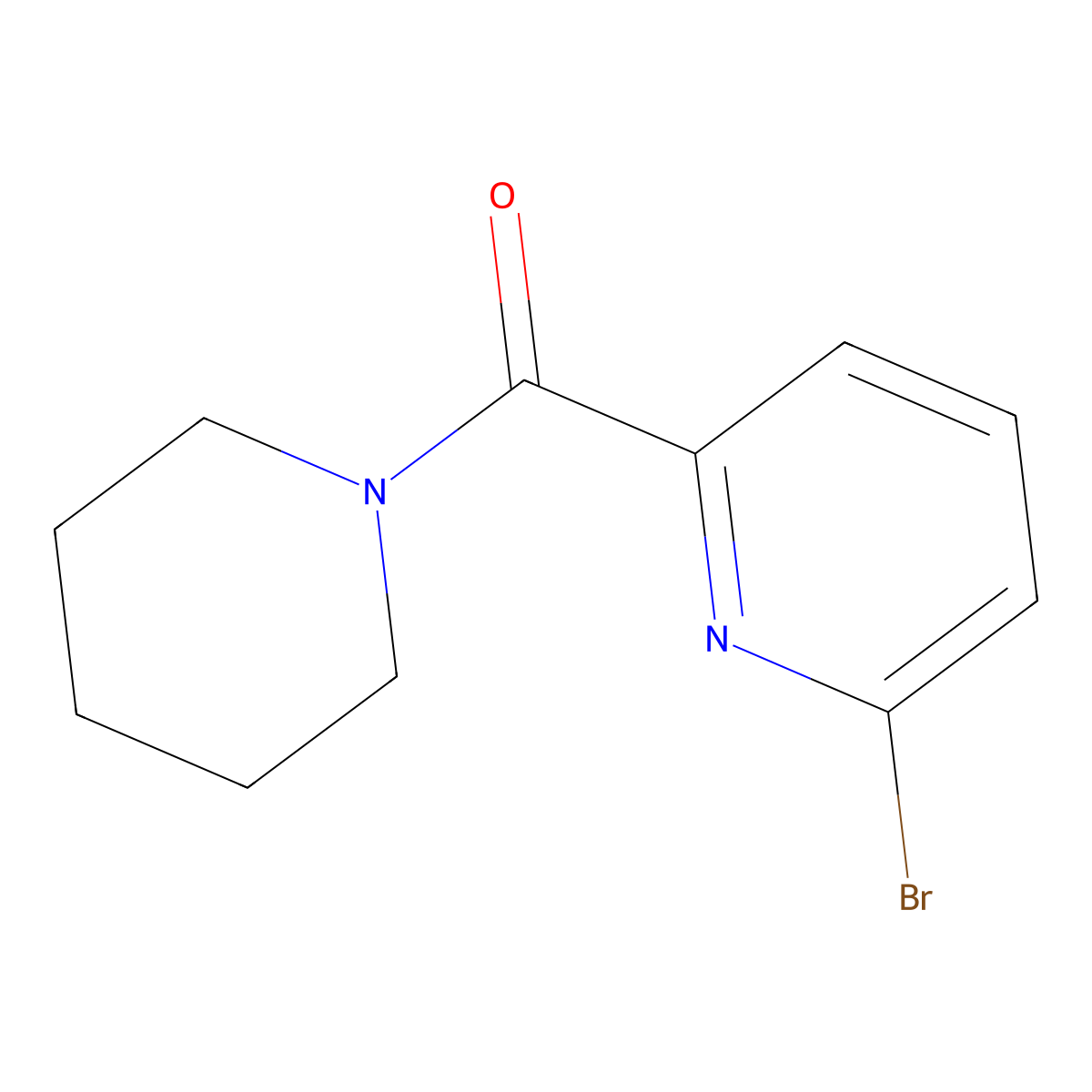 2-Bromo-6-(piperidine-1-carbonyl)pyridine molecular structure, CAS 1209459-04-0