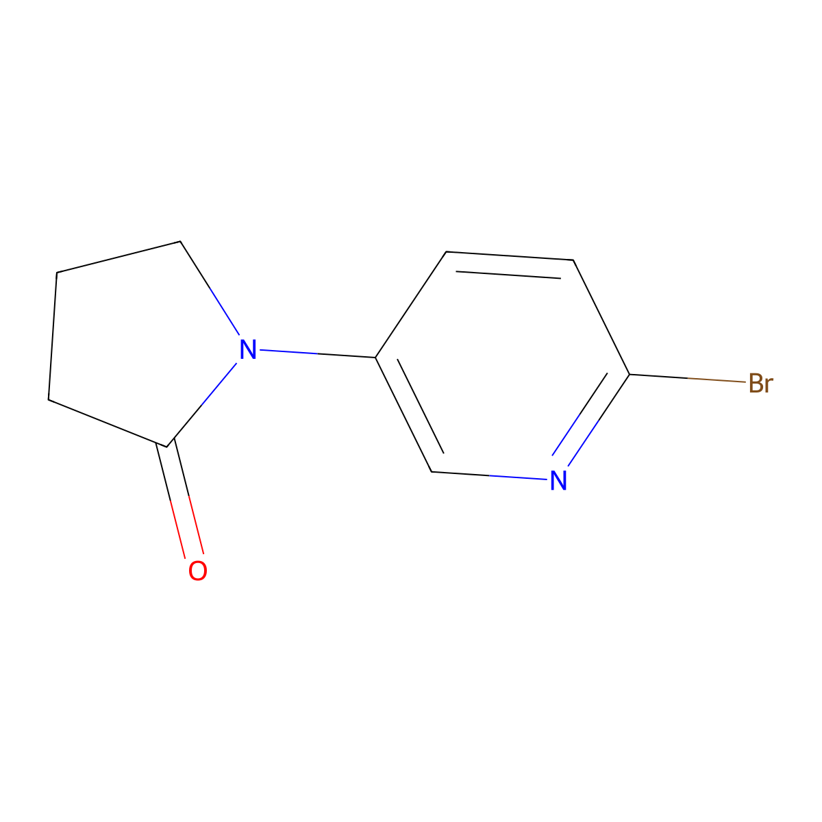 1-(6-Bromopyridin-3-YL)pyrrolidin-2-one molecular structure, CAS 1209459-09-5