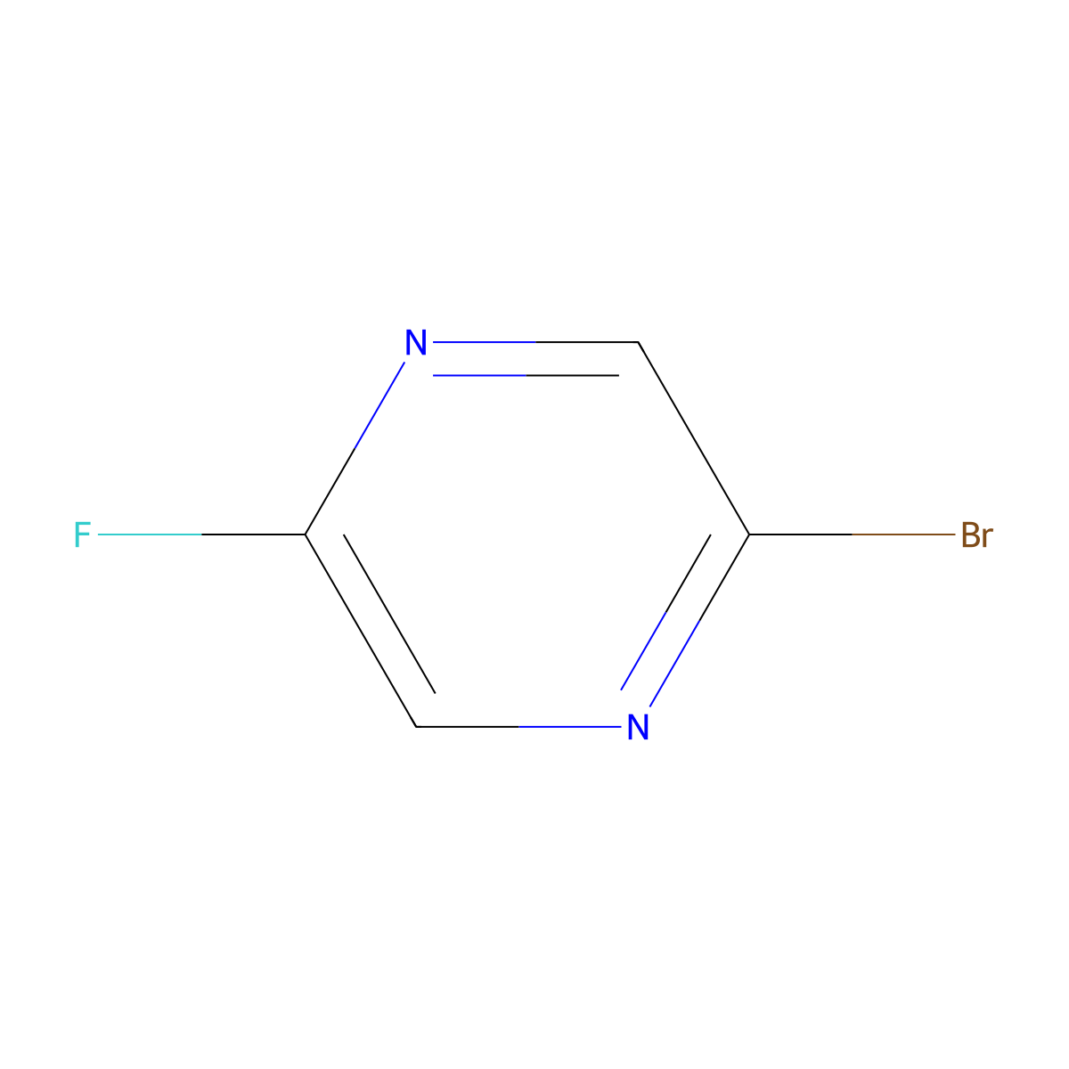 2-Bromo-5-fluoropyrazine molecular structure, CAS 1209459-10-8