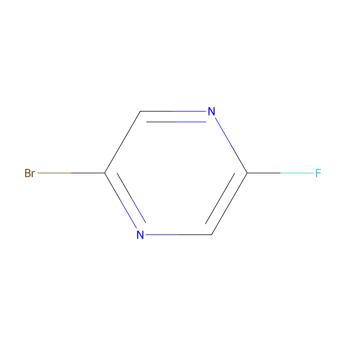 2-Bromo-5-fluoropyrazine molecular structure, CAS 1209459-10-8