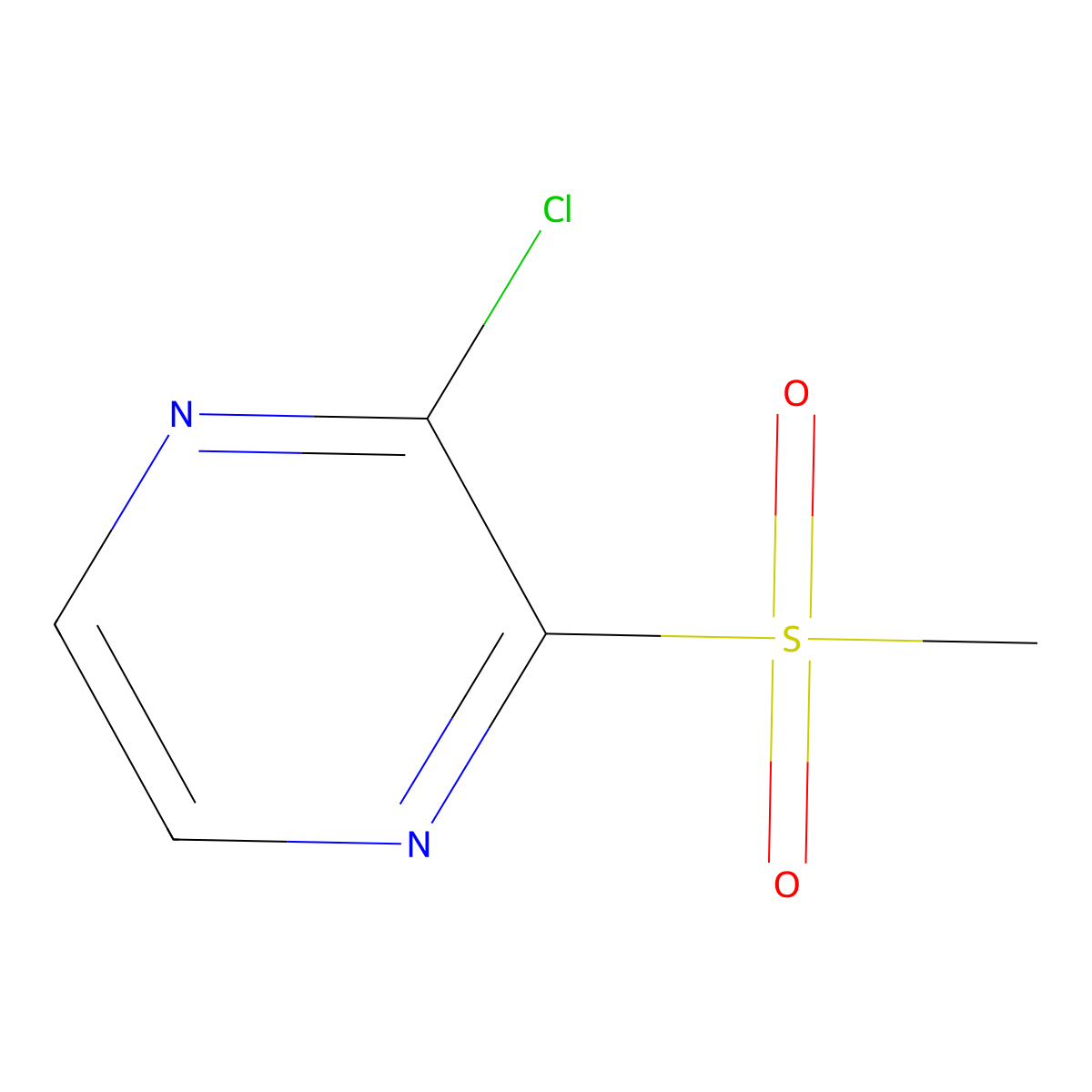 2-Chloro-3-(methylsulfonyl)pyrazine molecular structure, CAS 1209459-15-3