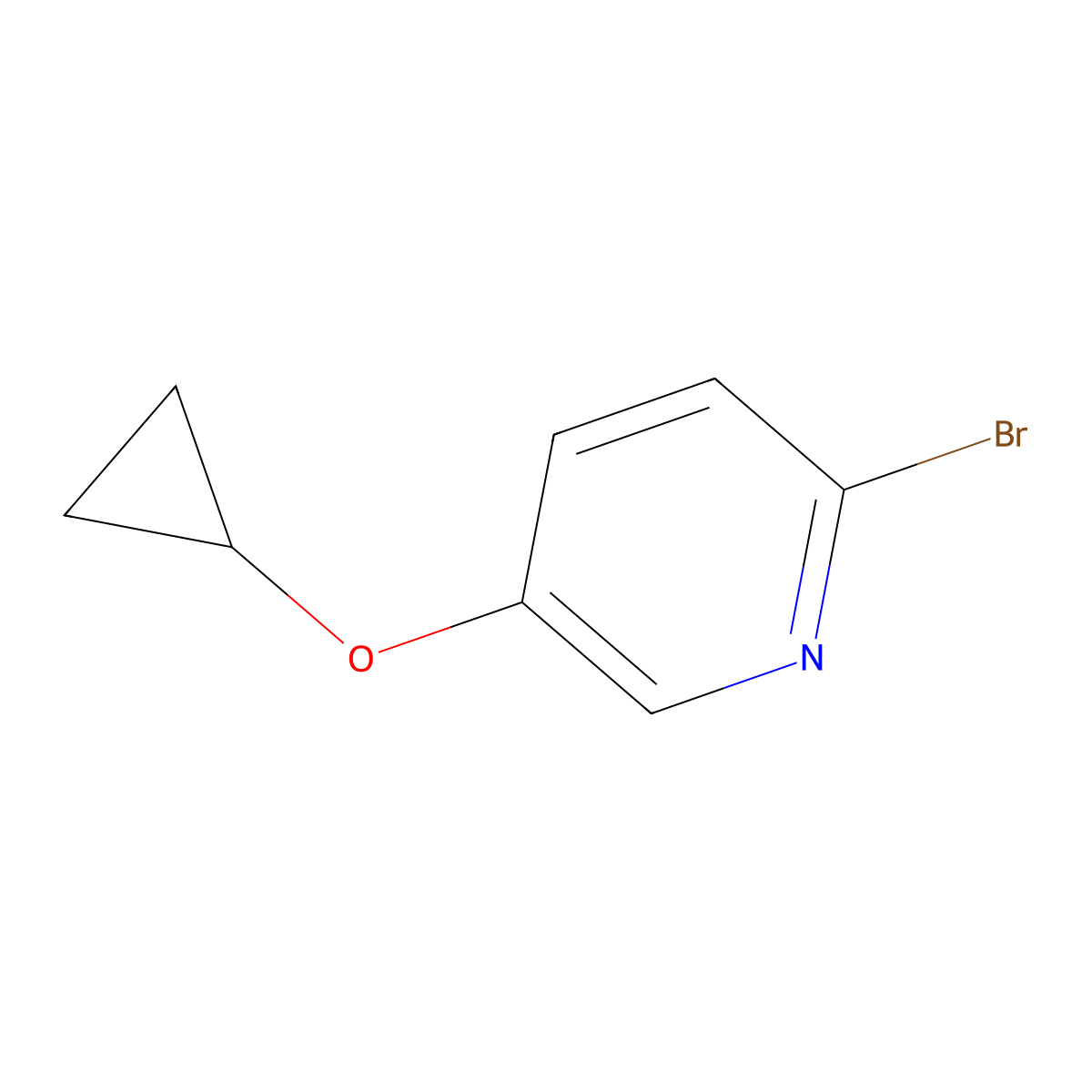 2-Bromo-5-cyclopropoxypyridine molecular structure, CAS 1209459-24-4