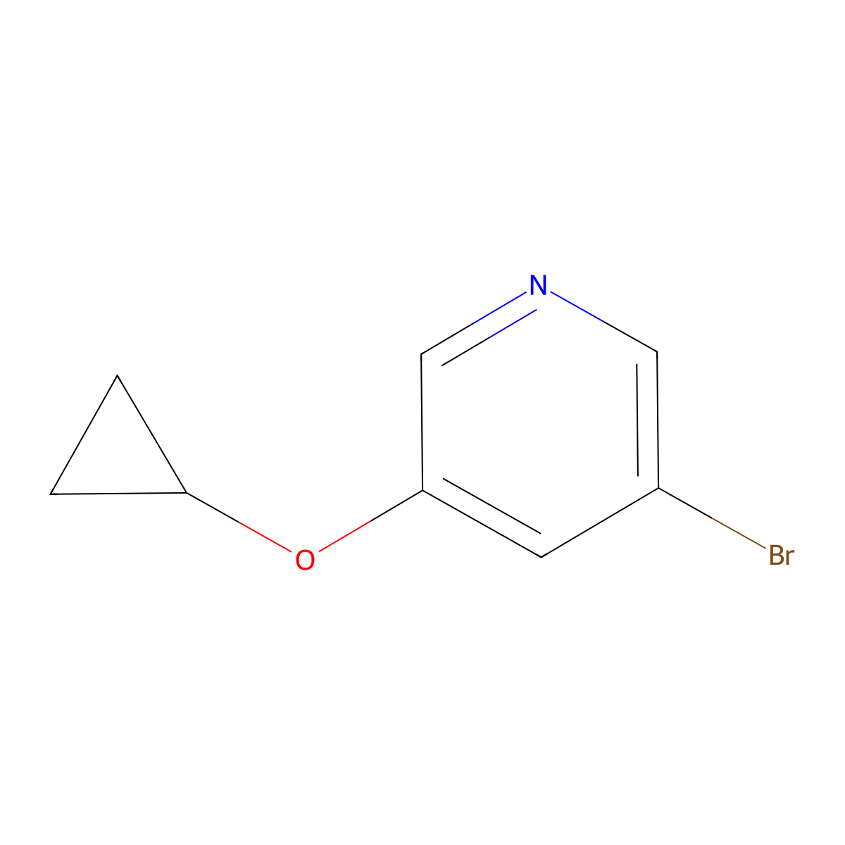 3-Bromo-5-cyclopropoxypyridine molecular structure, CAS 1209459-38-0