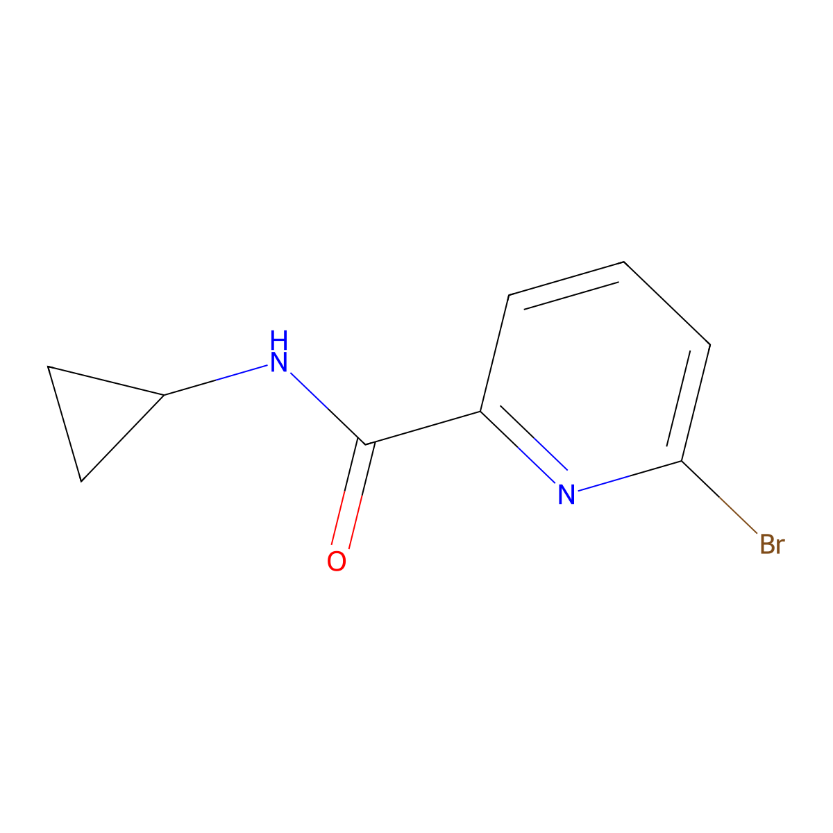 6-Bromo-N-cyclopropylpicolinamide molecular structure, CAS 1209459-41-5